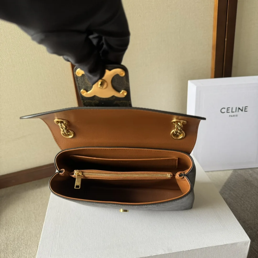 Celine Triomphe Grained Leather Crossbody Bag product photo from LabelPicks