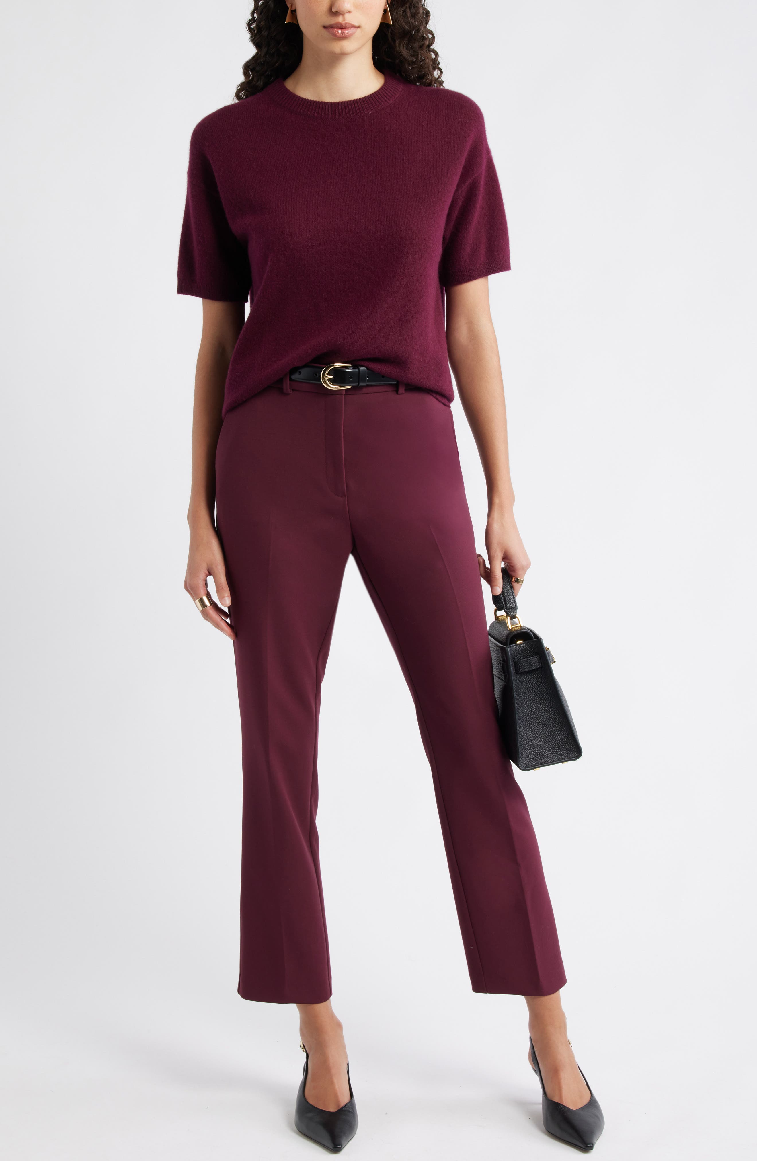 Nordstrom The Lena Slim Cropped Trousers