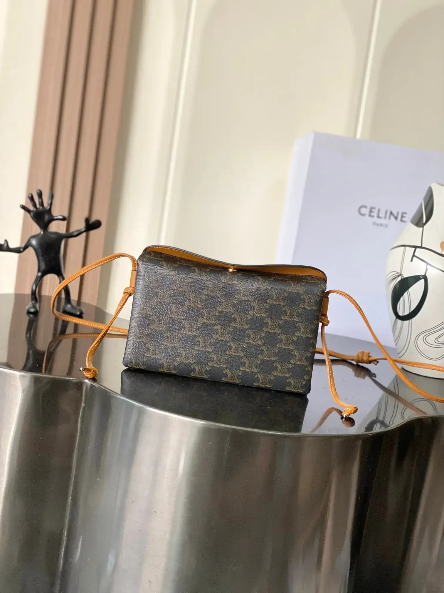 Celine Lambskin Triomphe Crossbody Bag product photo from LabelPicks