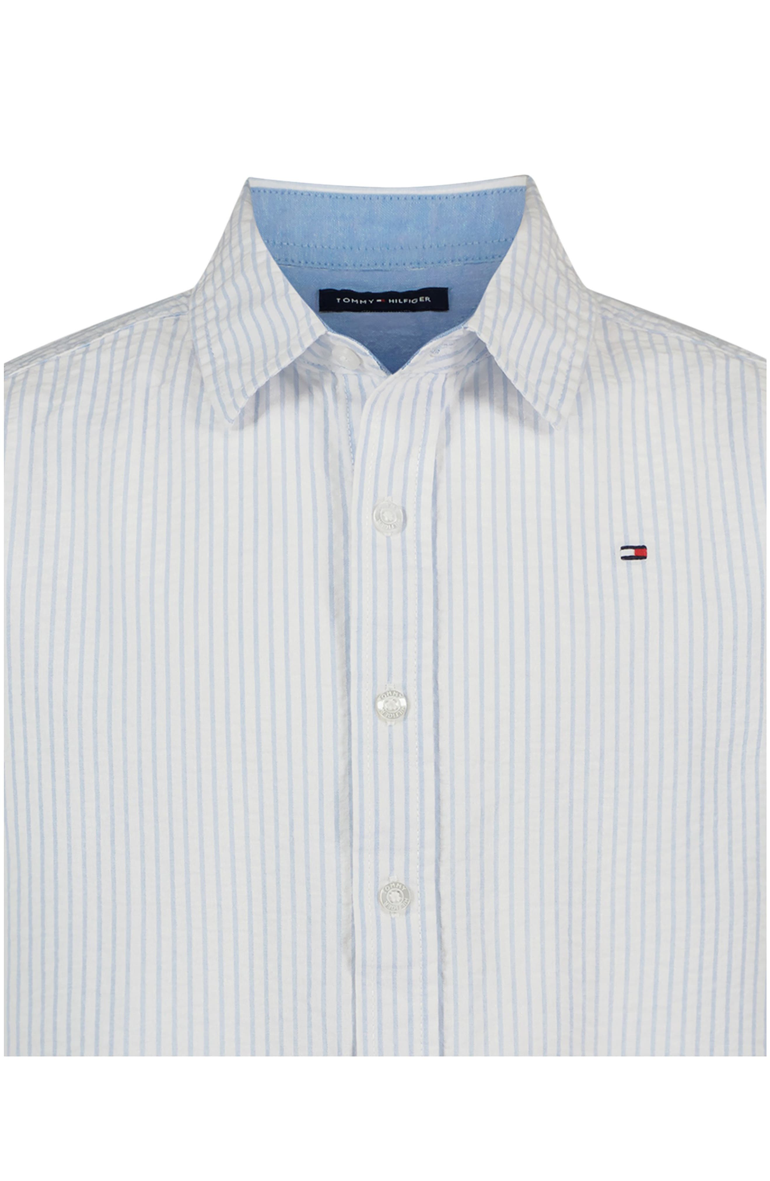 Tommy Hilfiger Kids' Seersucker Short Sleeve Button-Up Shirt