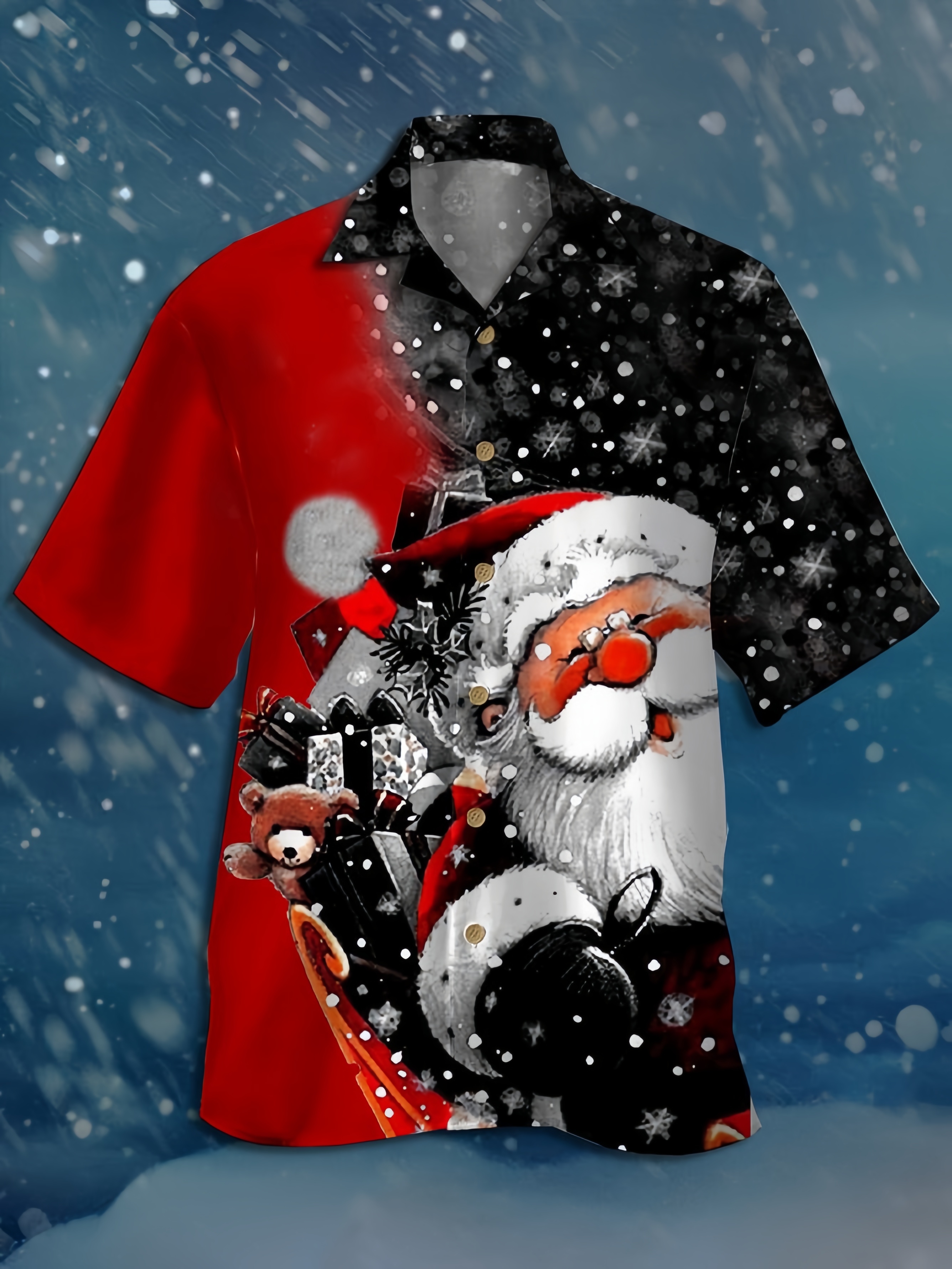 Santa Short Sleeve Aloha Shirt