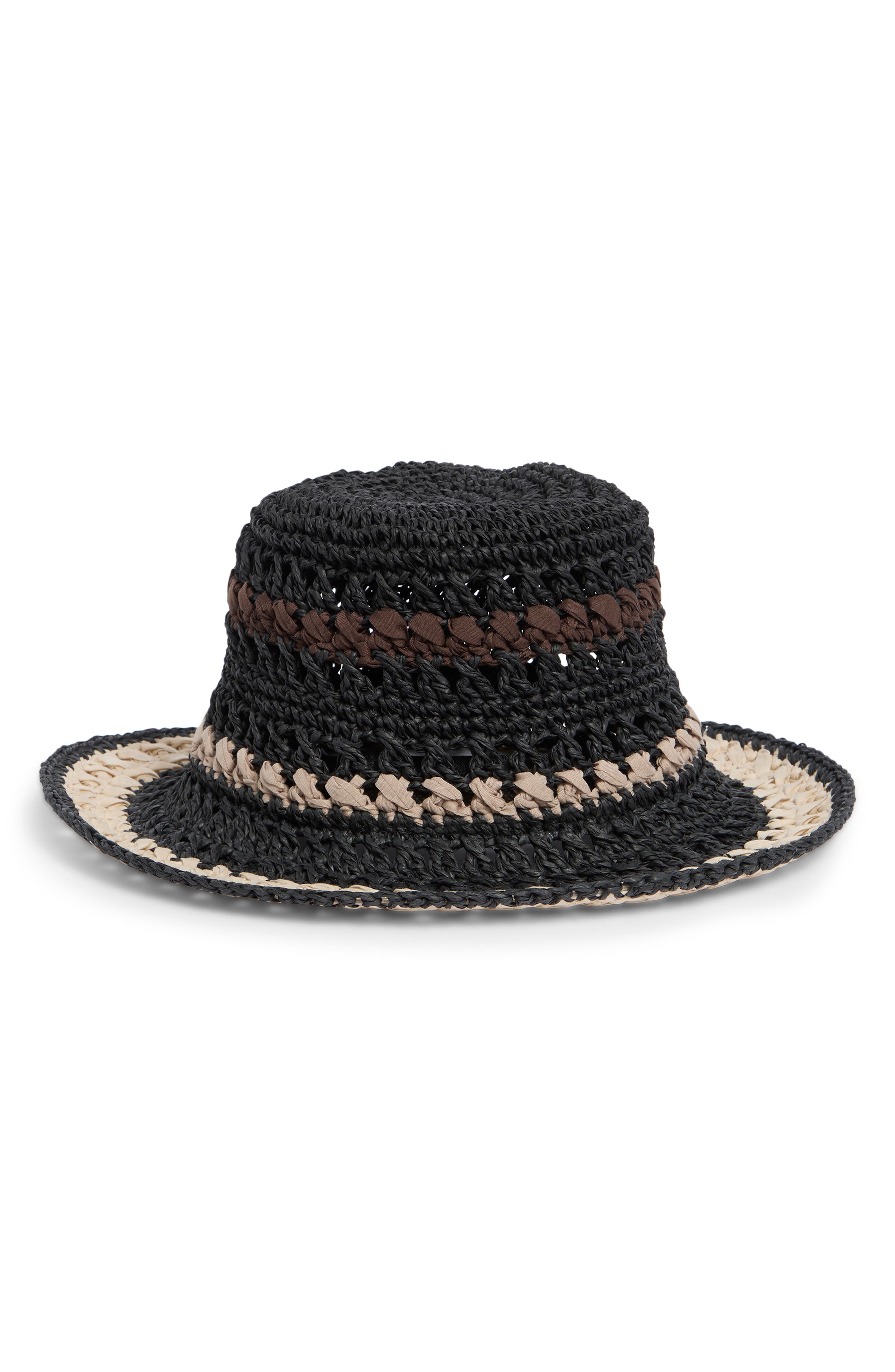 Steve Madden Carly Striped Crochet Bucket Hat