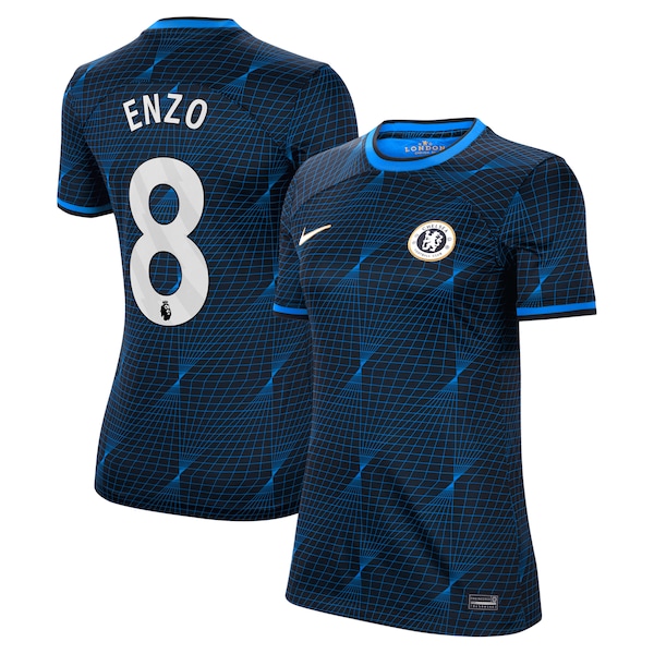 Enzo Fernández Chelsea Nike Women's 2023/24 Away Stadium Replica Player Jersey - Navy/Blue