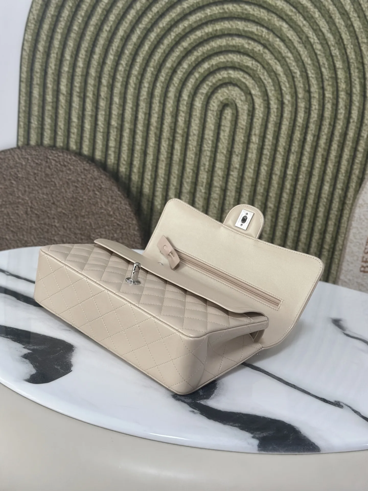Chanel Beige Lambskin Shoulder Bag product photo from LabelPicks