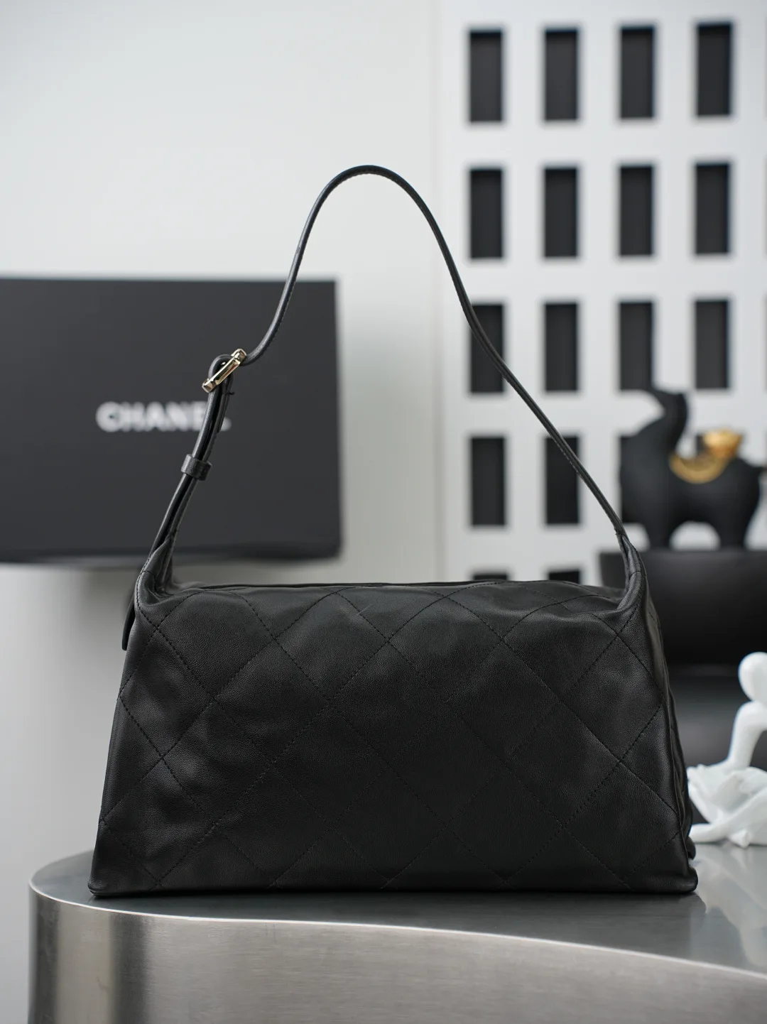 Chanel Black Gabrielle Quilted Leather Hobo Bag product photo from LabelPicks