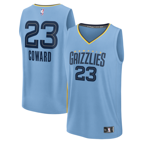Cedric Coward Memphis Grizzlies  Fast Break Replica Player Jersey - Statement Edition - Light Blue