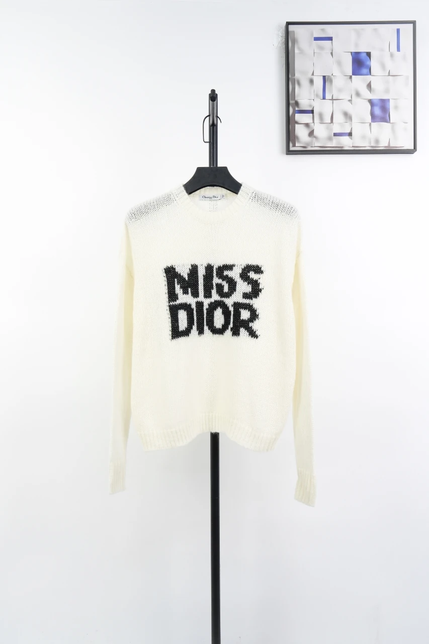 Dior Cream Miss Dior Relaxed Knit Sweater product photo from LabelPicks