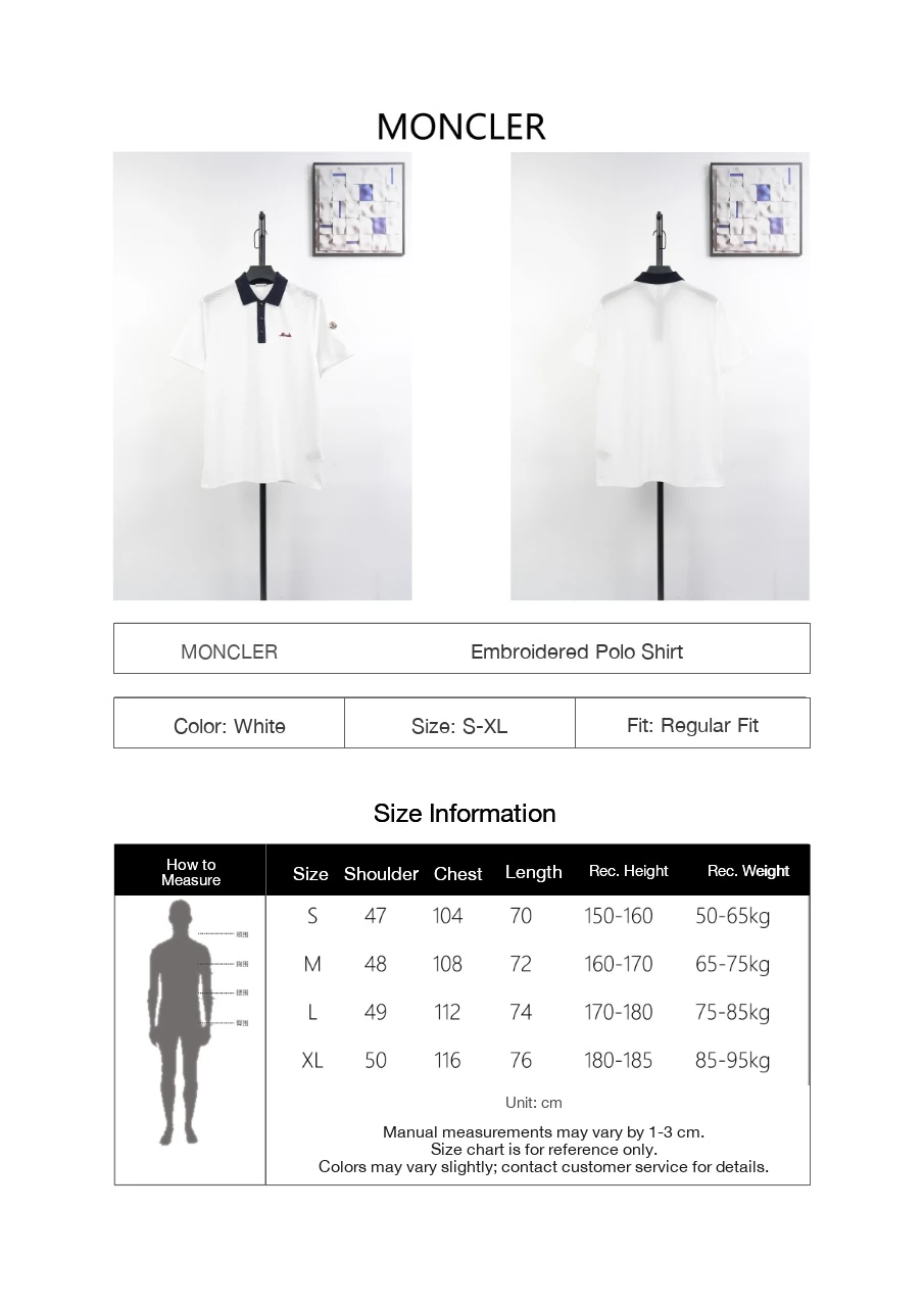 Moncler White Contrast-Collar Snap Polo Shirt product photo from LabelPicks