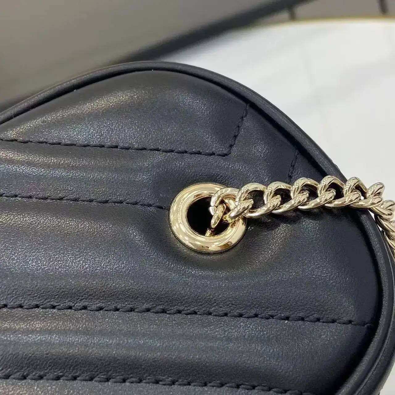 Gucci Marmont Black GG Supreme Canvas Top Handle Bag product photo from LabelPicks
