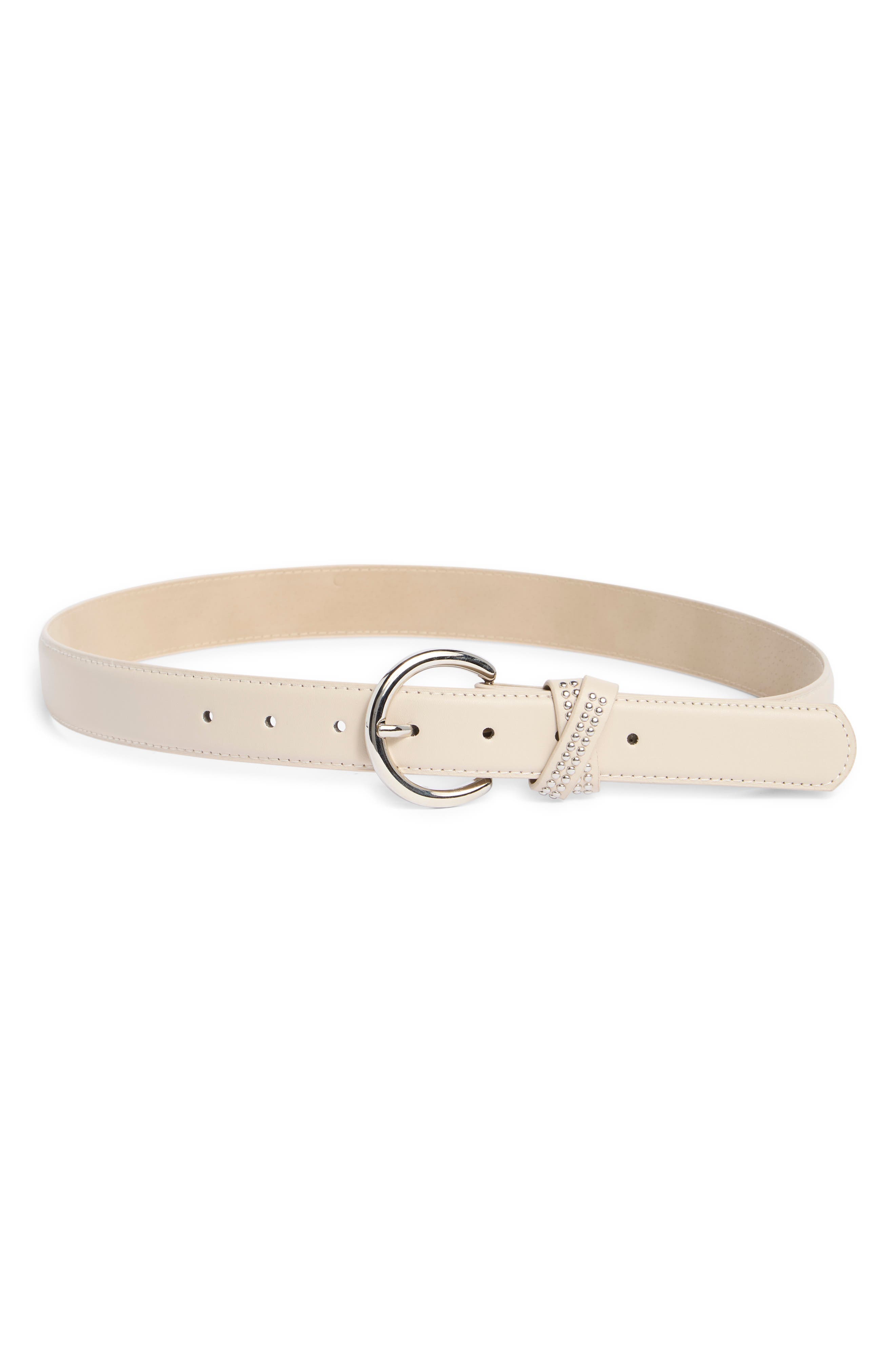 Vince Camuto Studio Stud X Keeper Faux Leather Belt