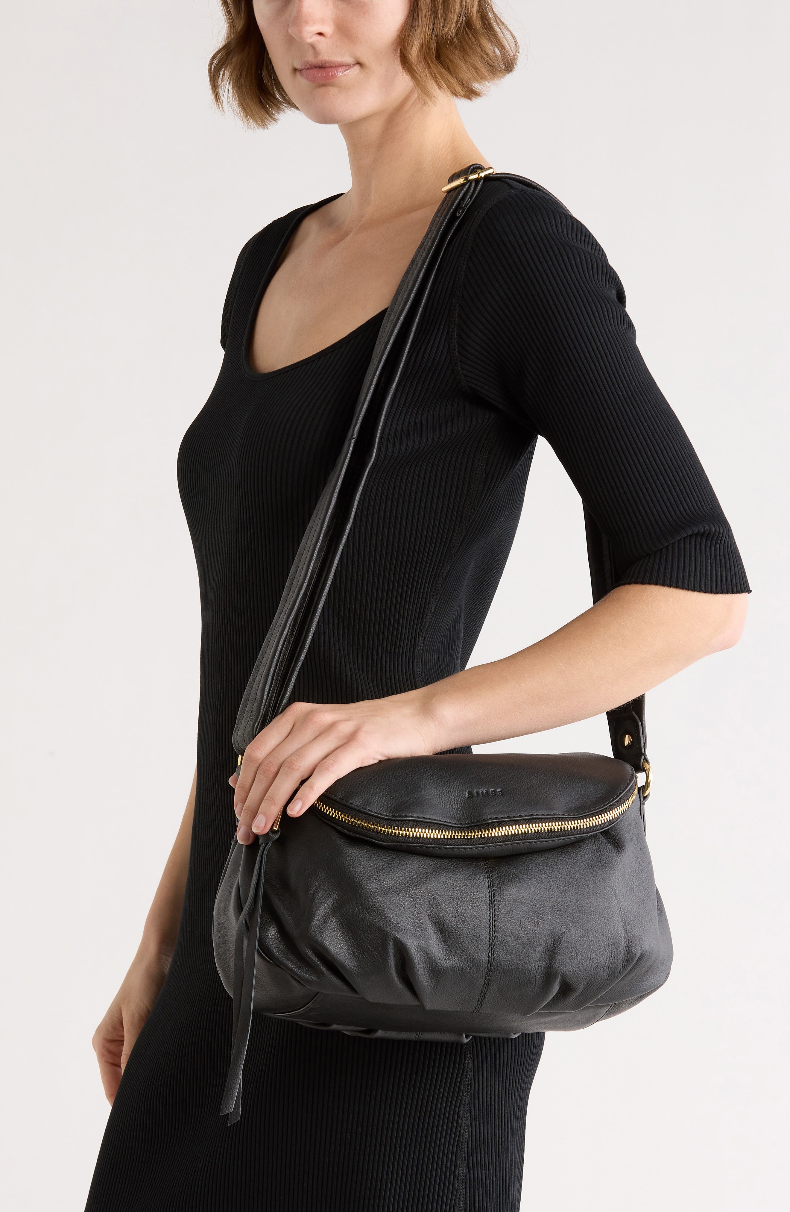 AIMEE Weekend Theory Leather Crossbody Bag