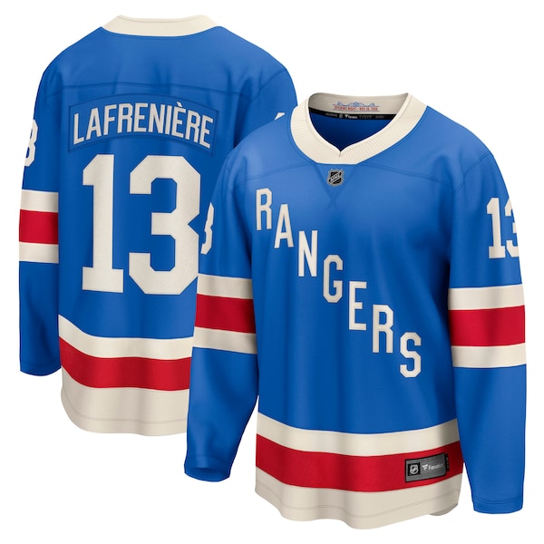 Alexis Lafreniere New York Rangers  Centennial Breakaway Jersey - Blue