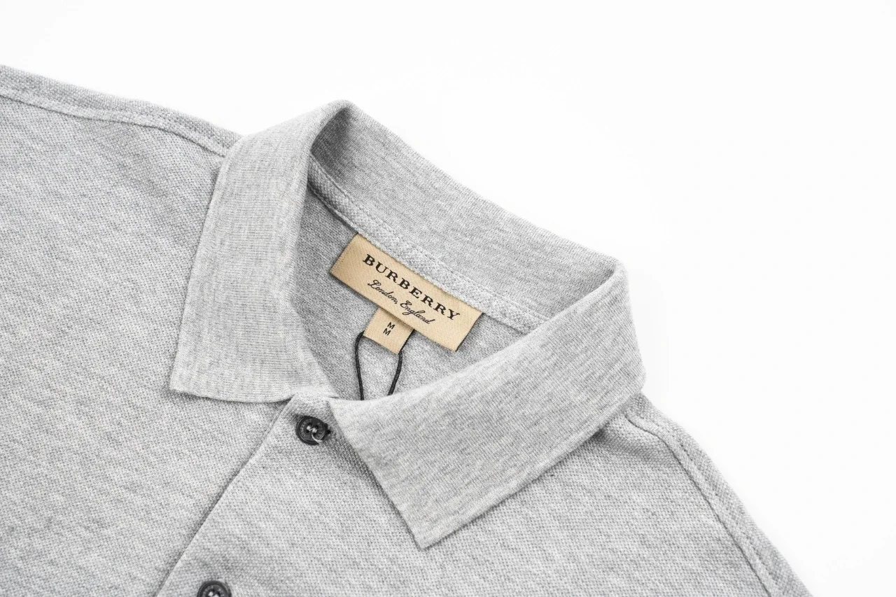 Burberry Grey Equestrian Knight Embroidered Polo Shirt product photo from LabelPicks