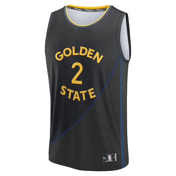 Brandin Podziemski Golden State Warriors  Fast Break Replica Player Jersey - Statement Edition - Black
