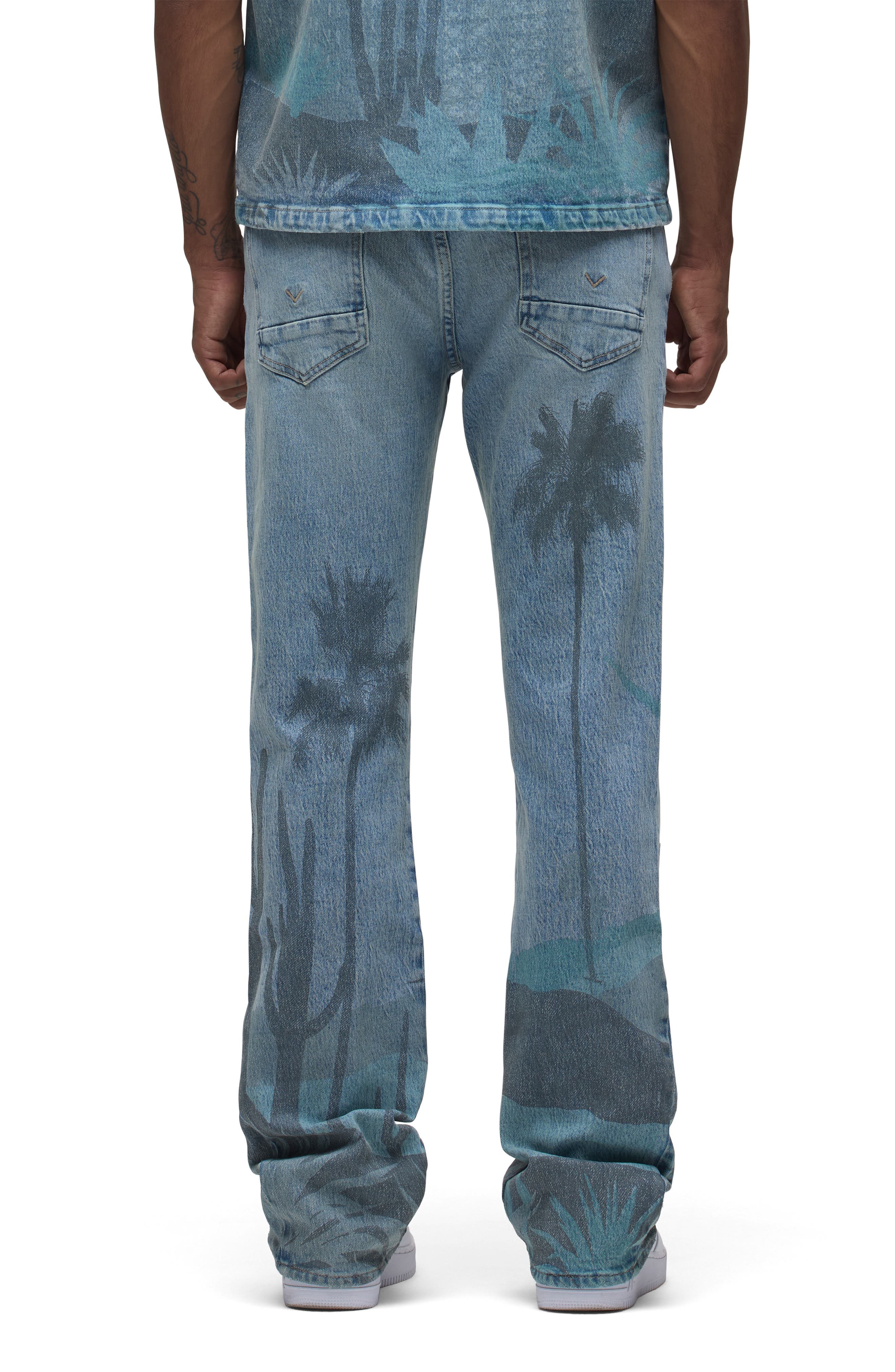 Hudson Jeans Walker Laser Print Kick Flare Jeans