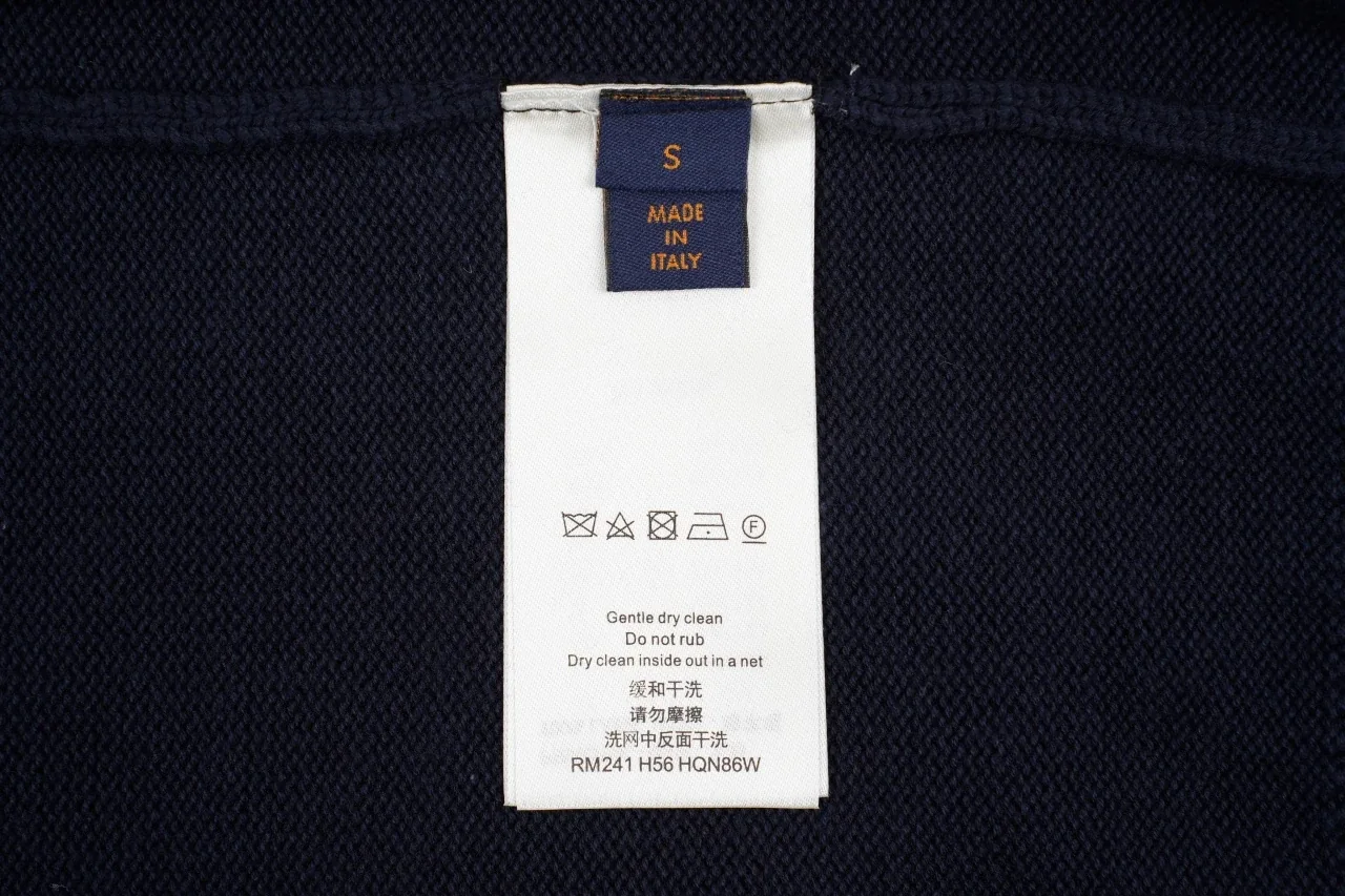 Louis Vuitton Navy Logo Embroidered Crewneck Sweater product photo from LabelPicks