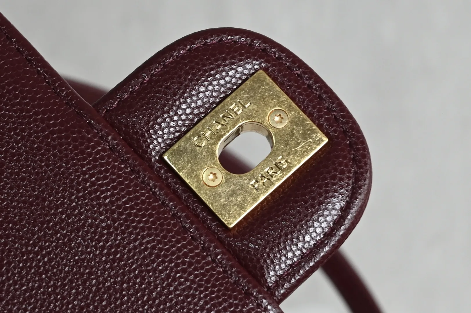 Chanel Burgundy Calfskin Shoulder Bag product photo from LabelPicks
