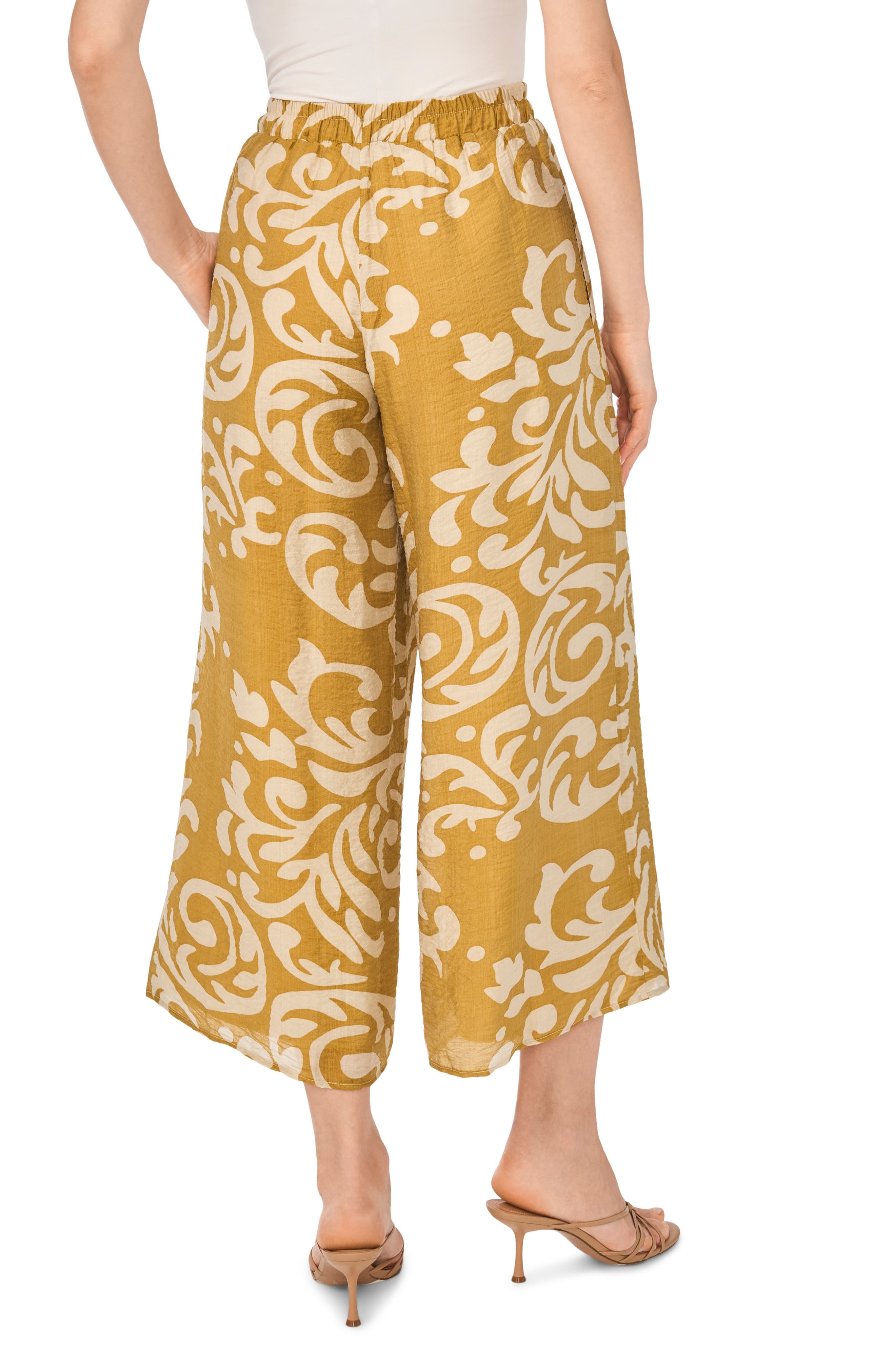 Halogen® Print Wide Leg Crop Pants