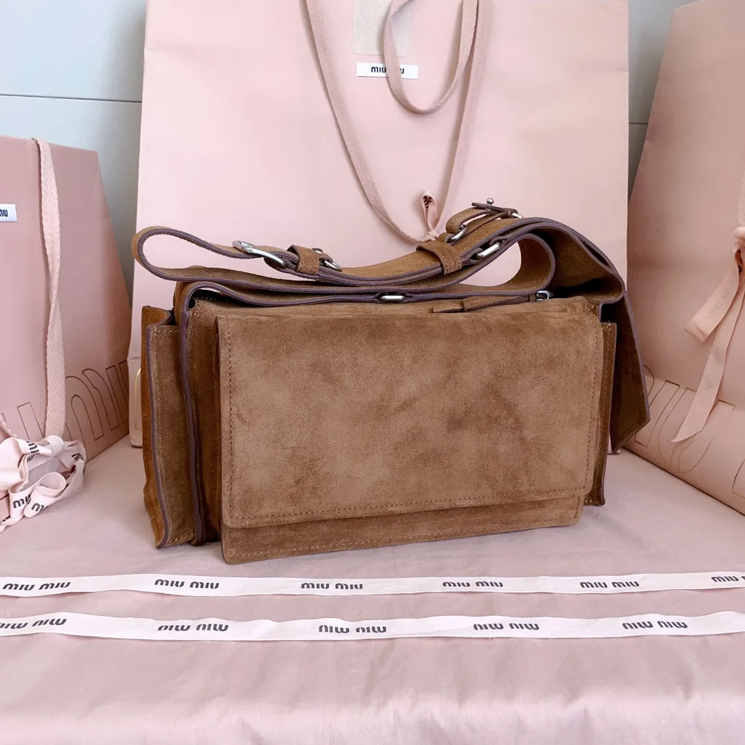 Miu Miu Suede Leather Crossbody Bag product photo from LabelPicks