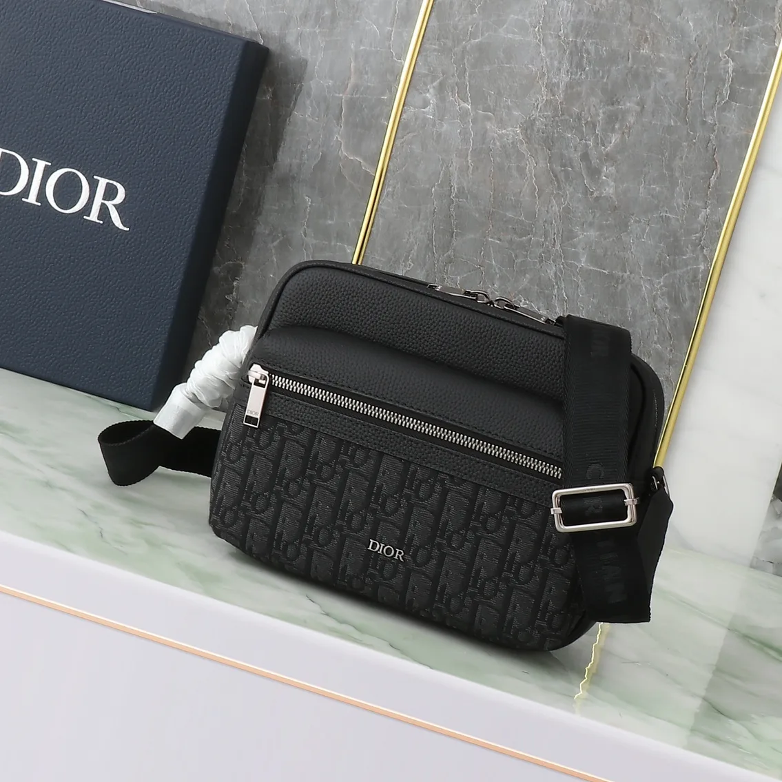 Dior Black Oblique Canvas Crossbody Bag product photo from LabelPicks