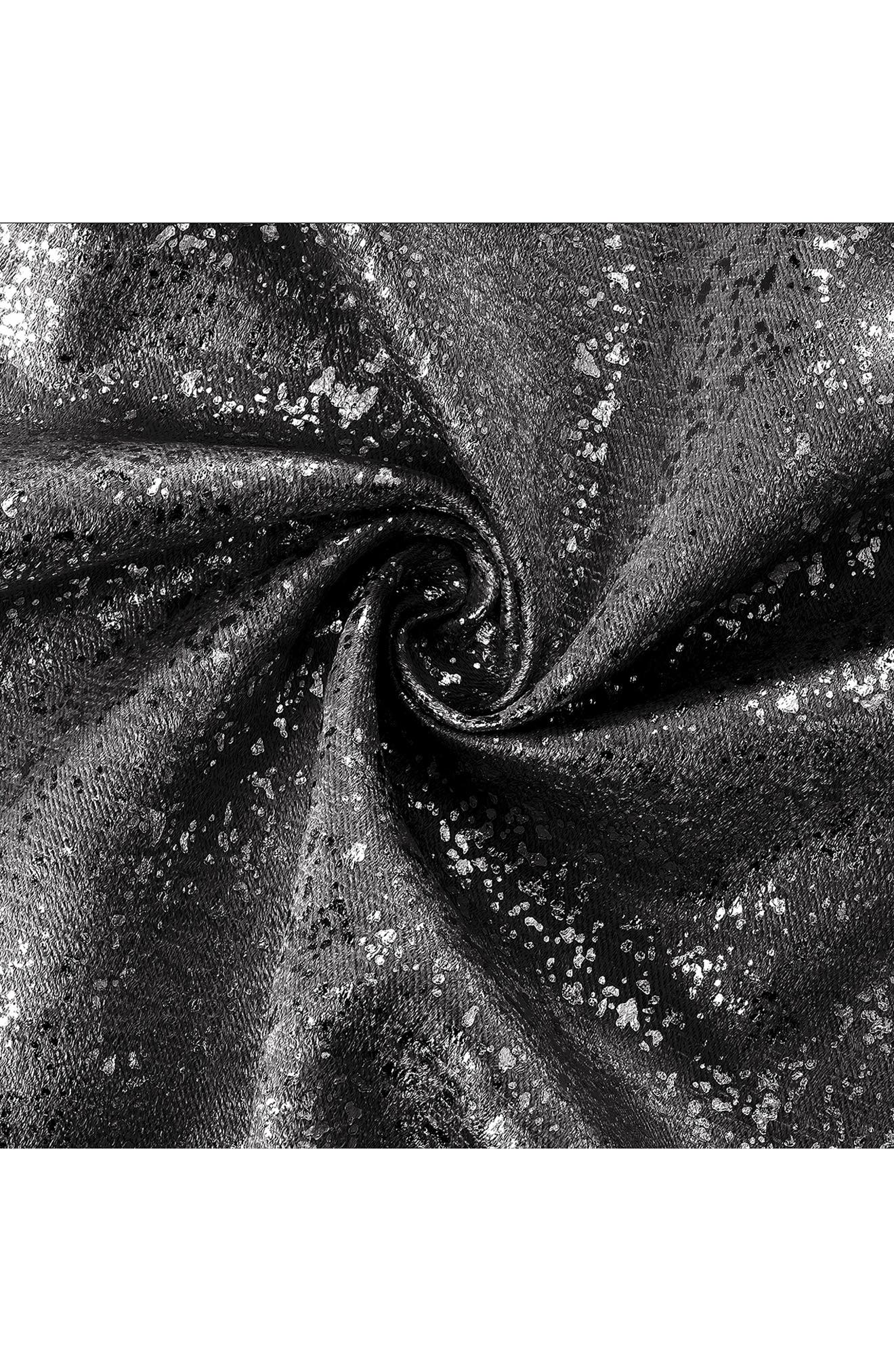 DAINTY HOME Artistic Set of 2 Metallic Textured Thermal Insulated Blackout Curtain Panels