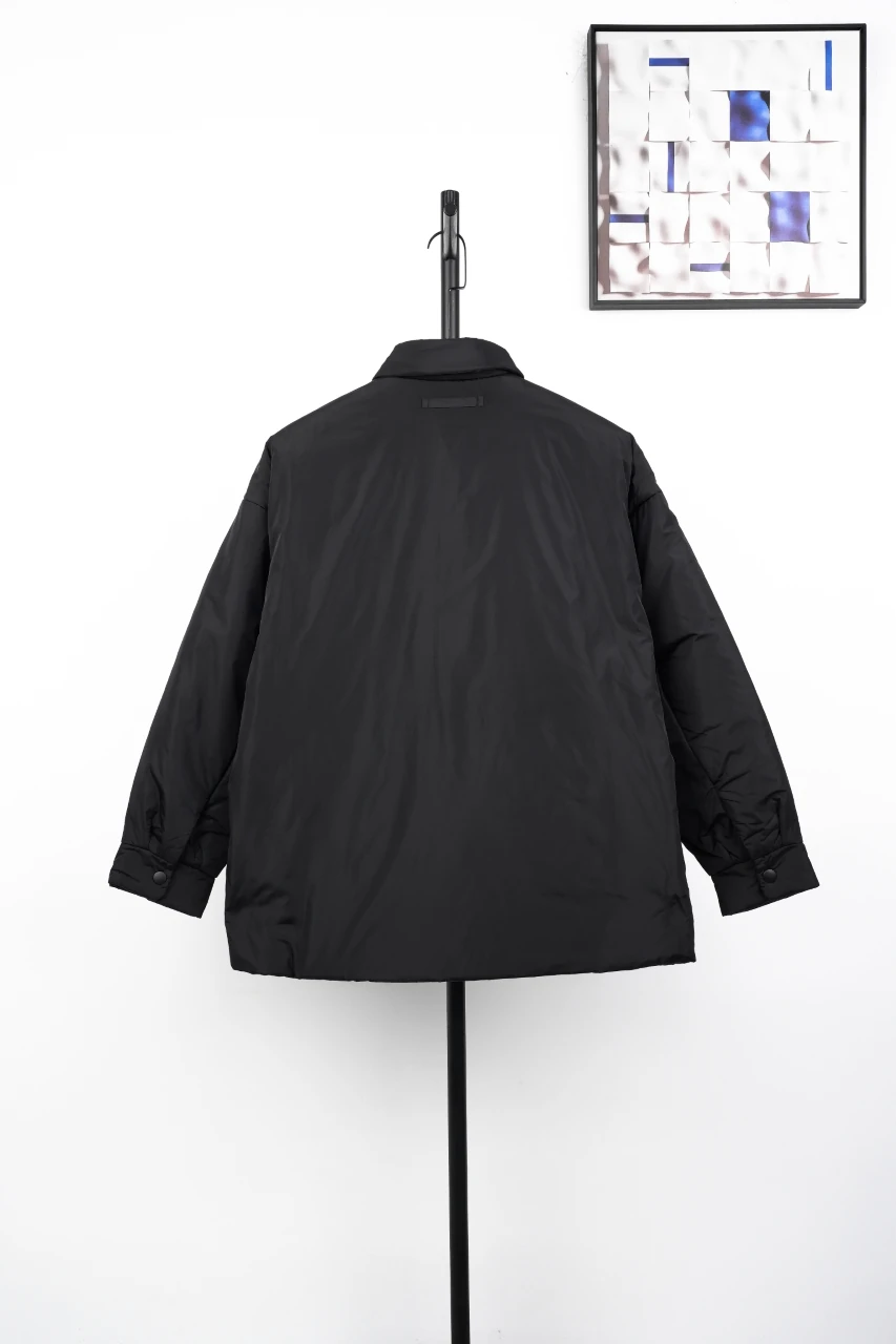 Prada Black Re-Nylon Single-Breasted Shirt Jacket product photo from LabelPicks
