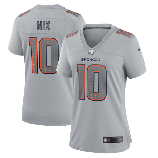 Bo Nix Denver Broncos Nike Women's Fashion Atmosphere Fashion Game Jersey - Gray