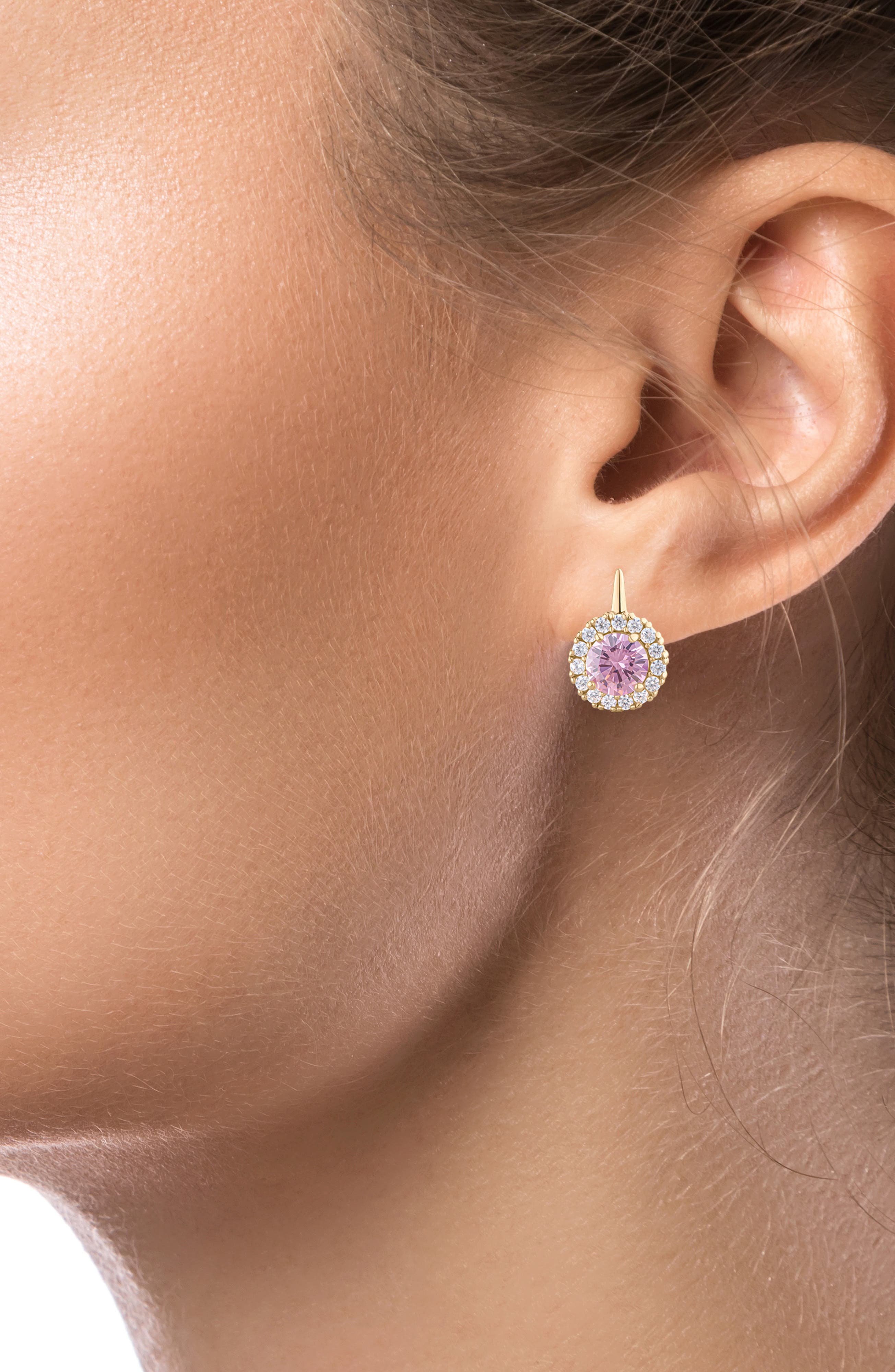 CZ by Kenneth Jay Lane Two Row Drop Earrings