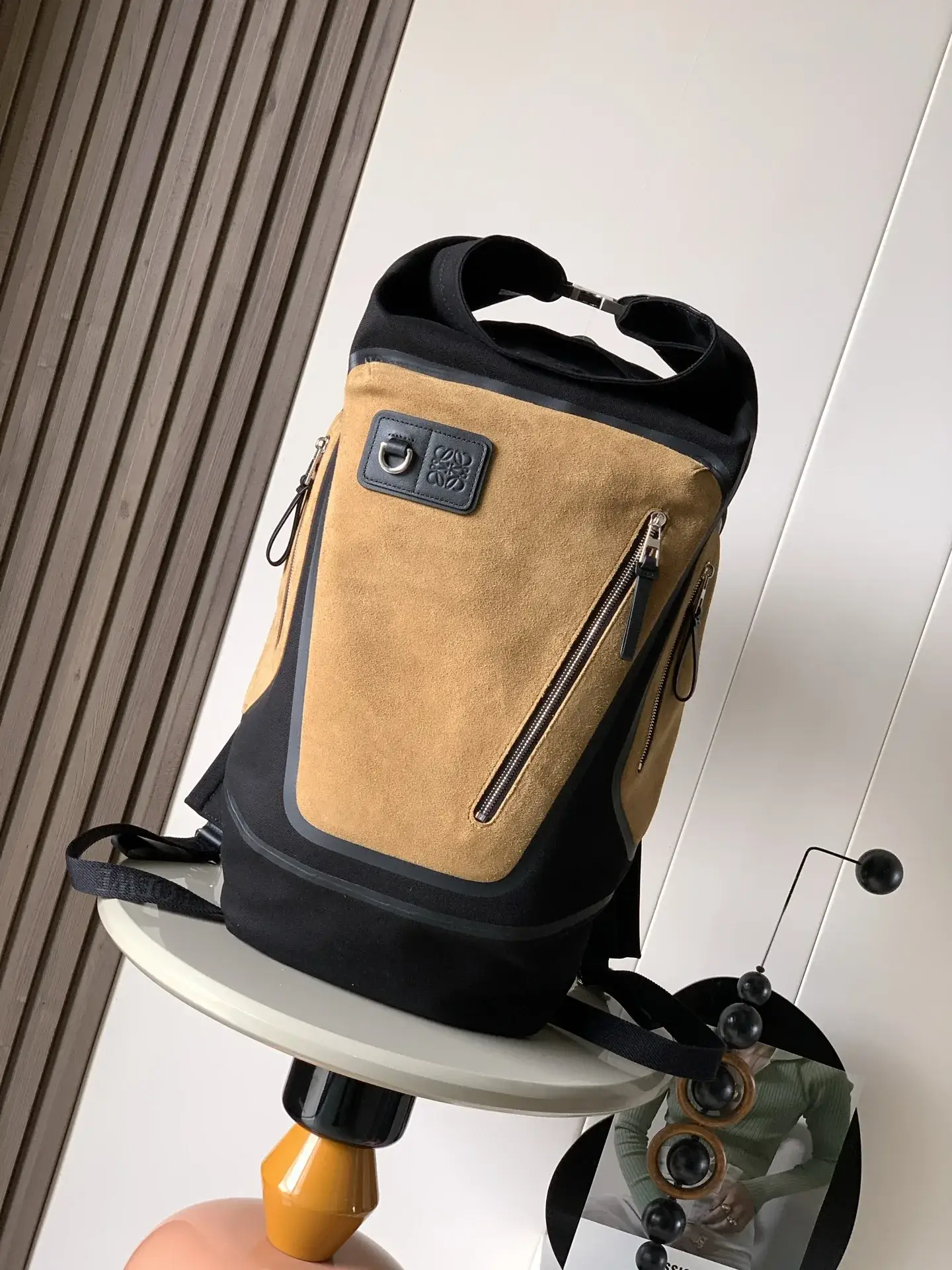 Loewe Black Flex Canvas and Suede Backpack product photo from LabelPicks