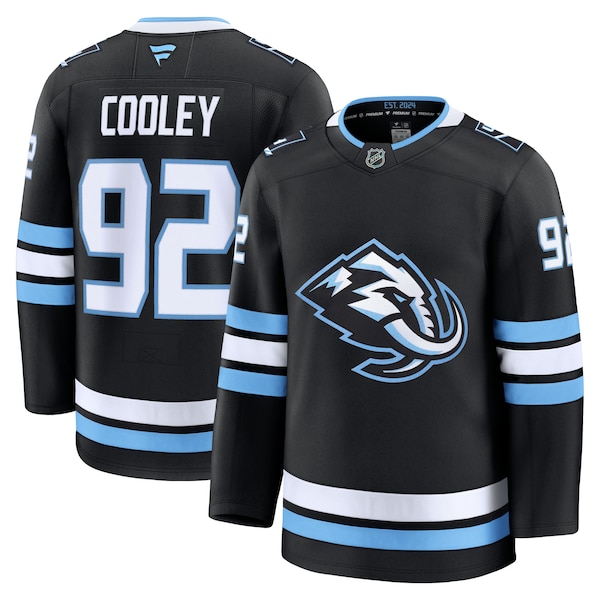 Logan Cooley Utah Mammoth  Home Premium Player Jersey - Black/White