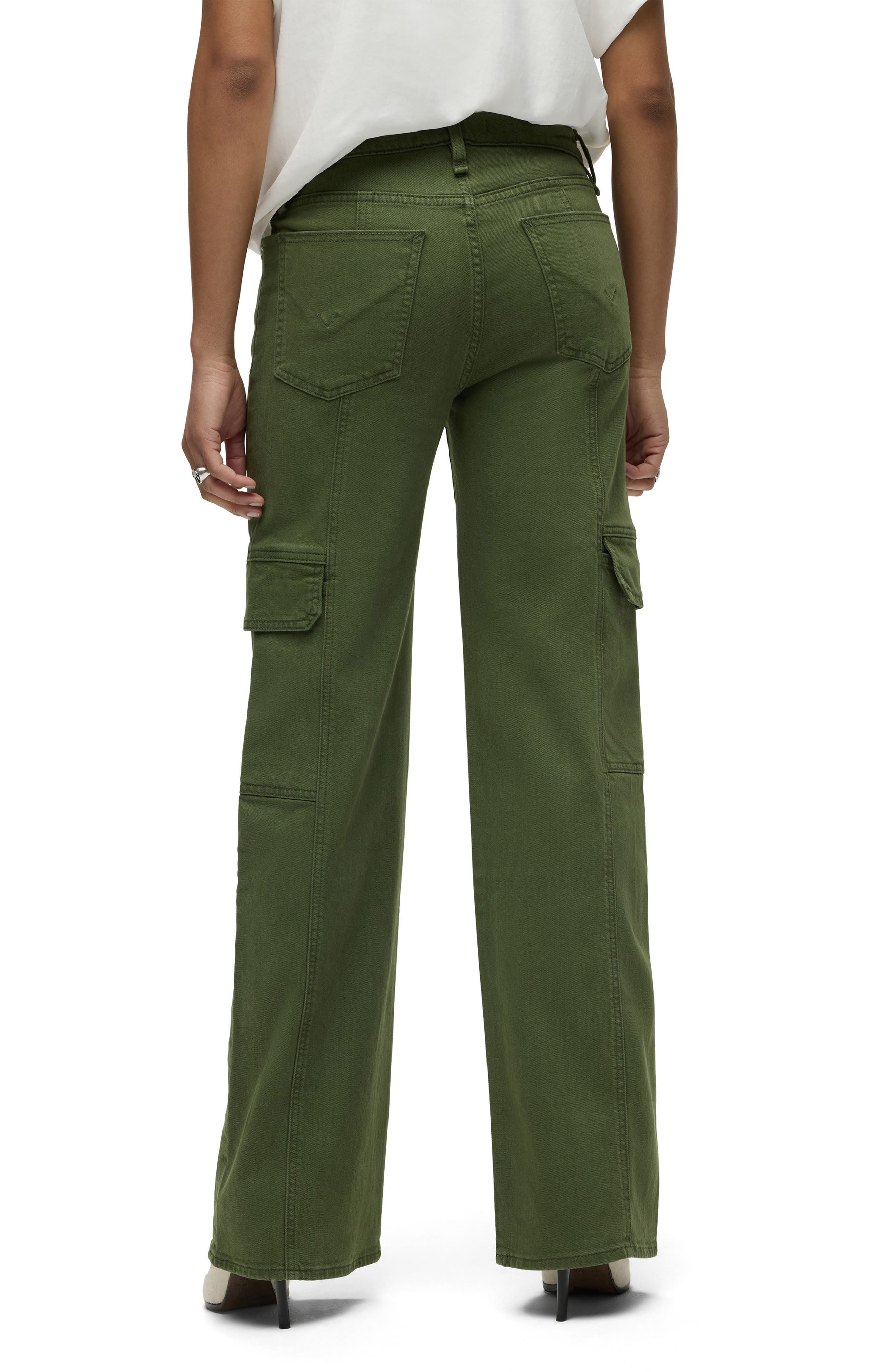 Hudson Jeans Rosie Seamed High Waist Wide Leg Cargo Jeans
