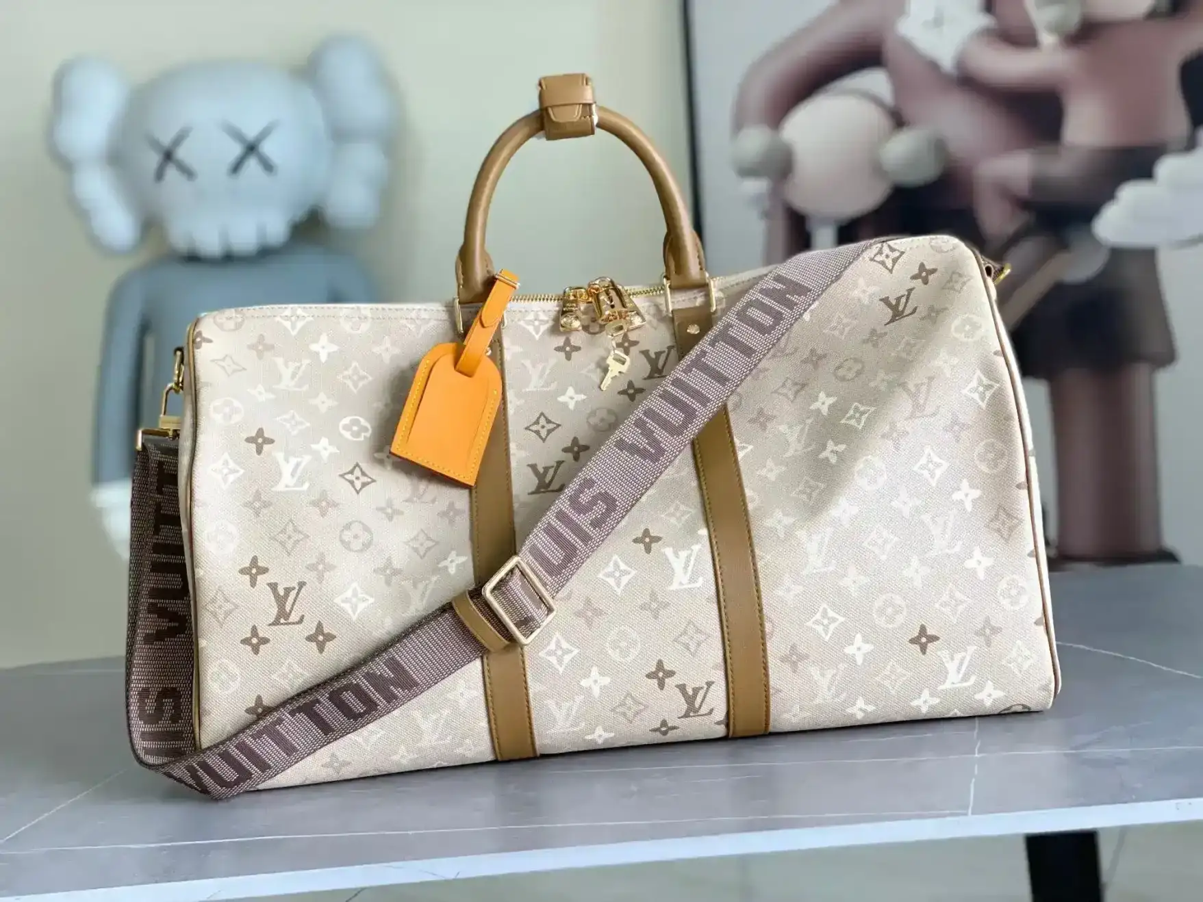 Louis Vuitton Canvas and Leather Keepall Tote Bag product photo from LabelPicks