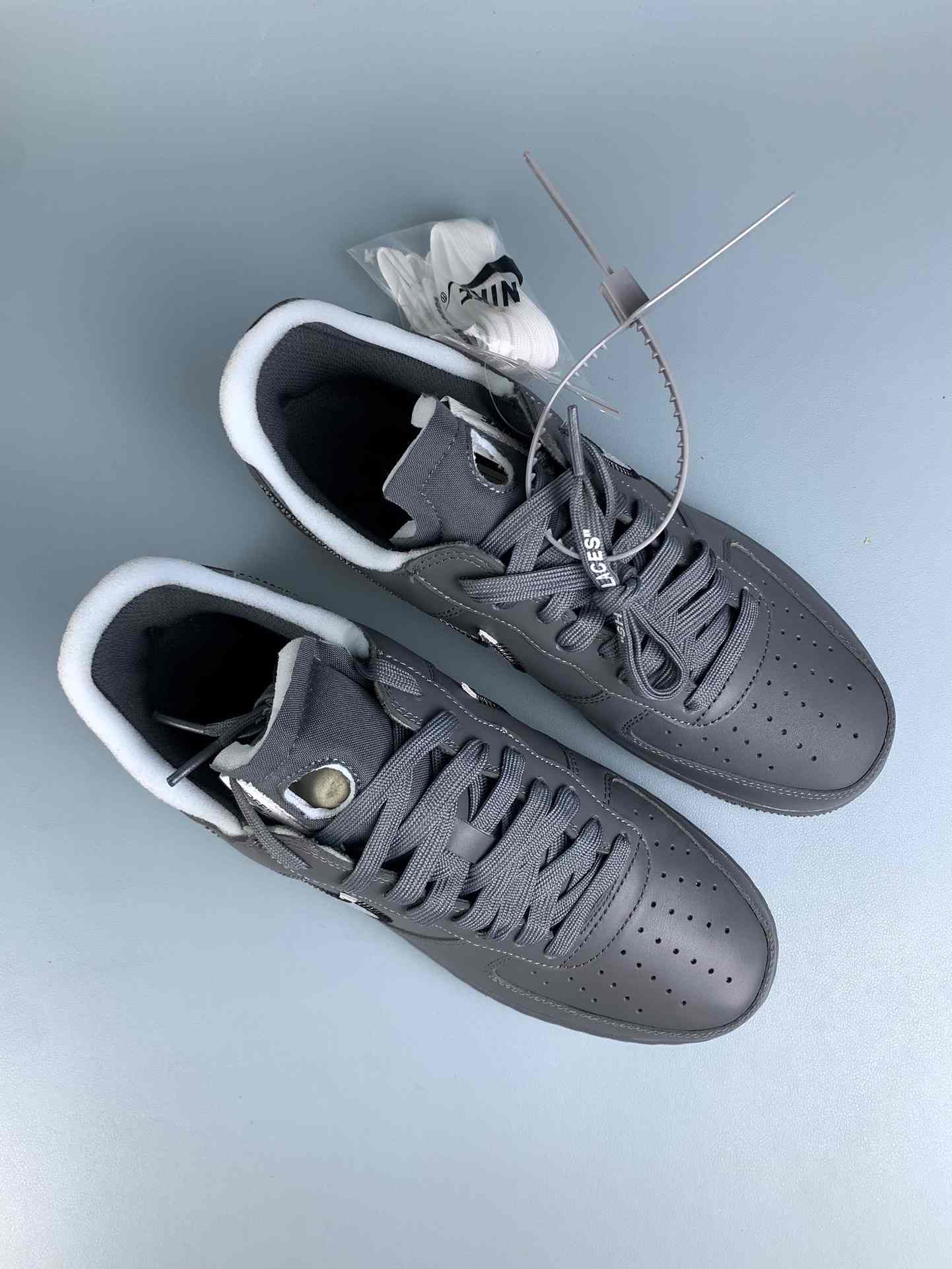 Off-White x Nike Air Force 1 Low 'Grey' Custom Shoes