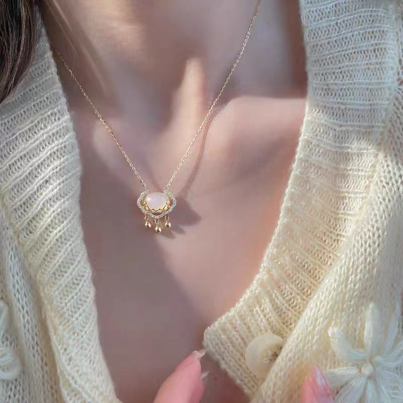 Ruyi Lock Necklace Women's Light Luxury Safety Chain Collarbone Chain