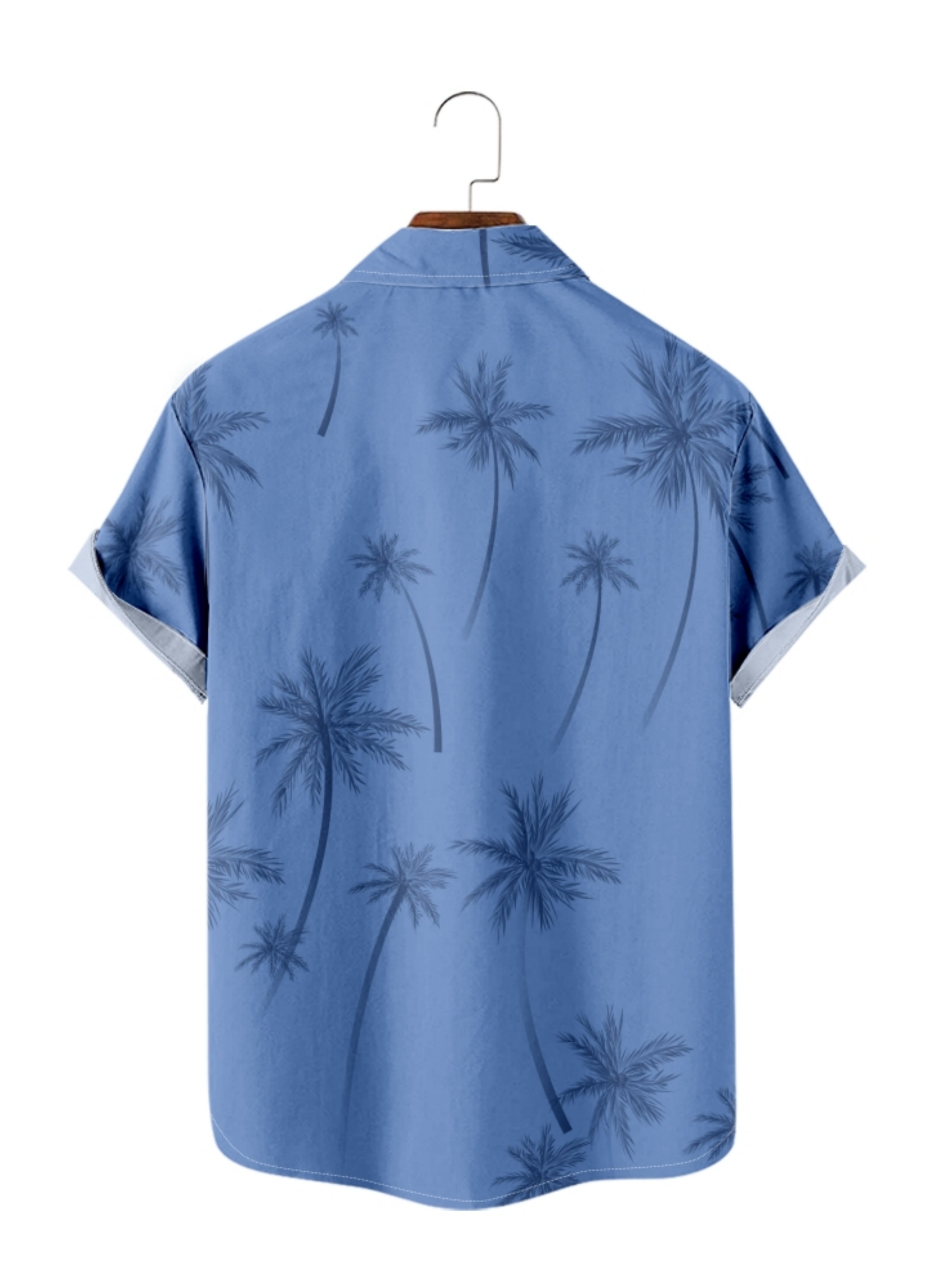 Coconut Tree Chest Pocket Short Sleeve Resort Shirt