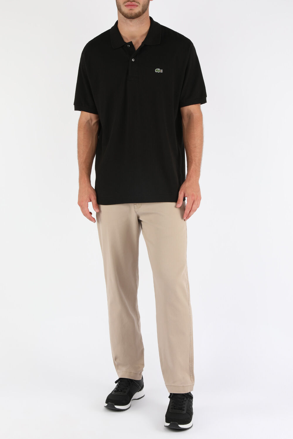 LACOSTE חולצת פולו מכותנה עם לוגו