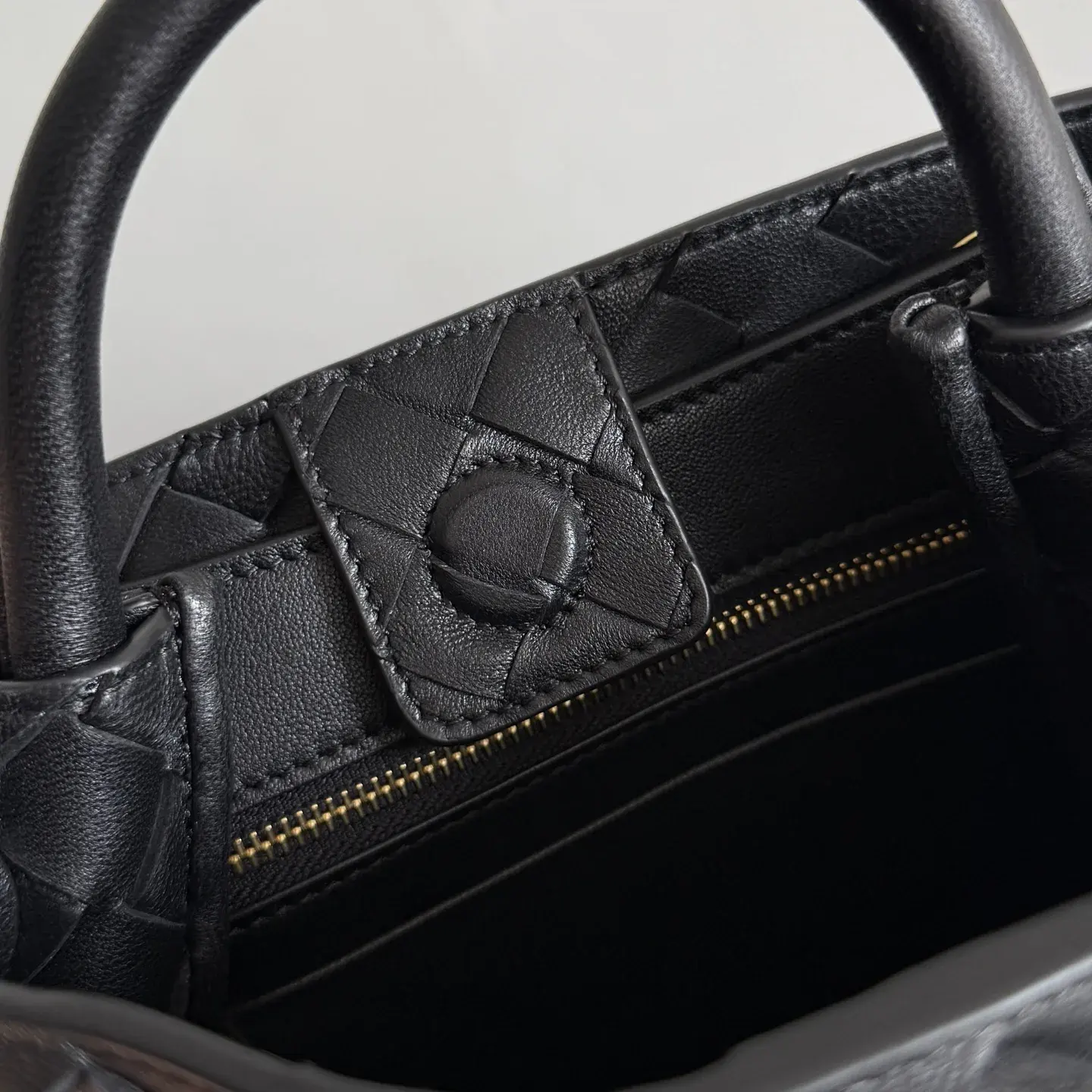 Bottega Veneta Andiamo Intrecciato Woven Leather Top Handle Bag product photo from LabelPicks