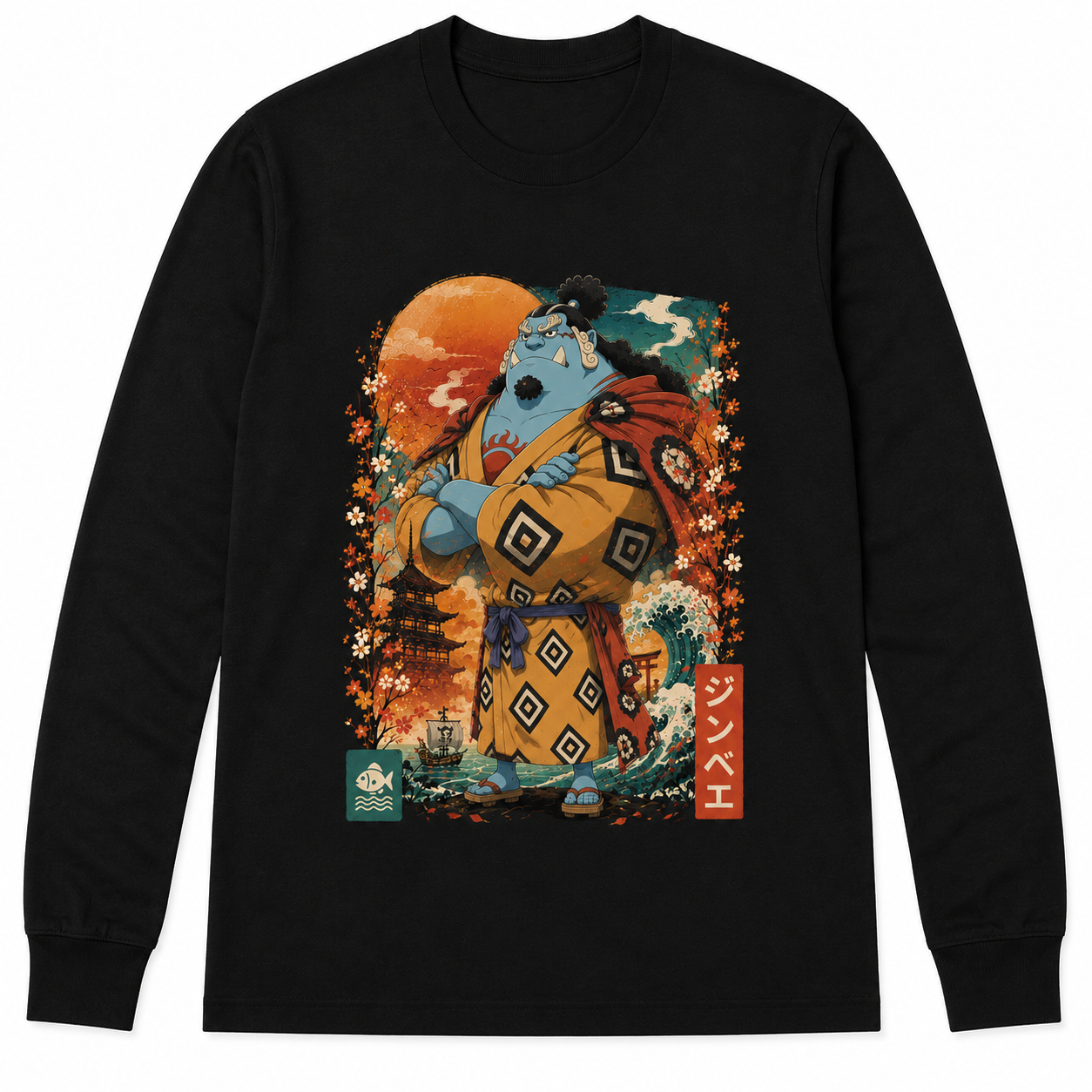 Remera Anime Jinbe One Piece Manga Corta