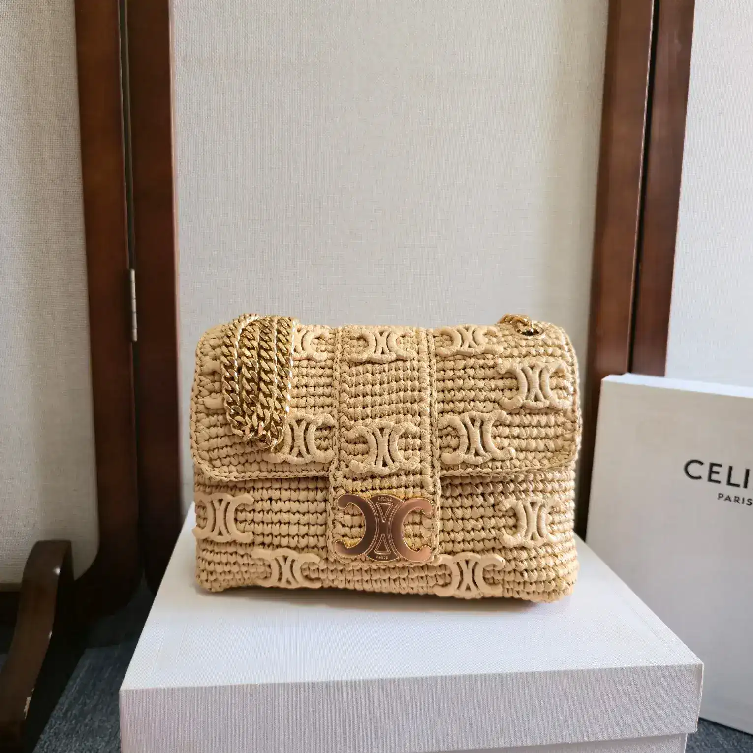 Celine Grained Leather Triomphe Crossbody Bag product photo from LabelPicks