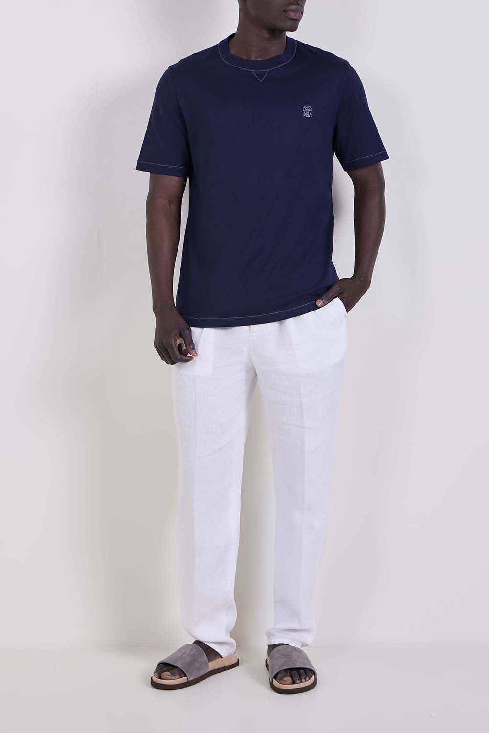 BRUNELLO CUCINELLI חולצת טי בגזרה ישרה