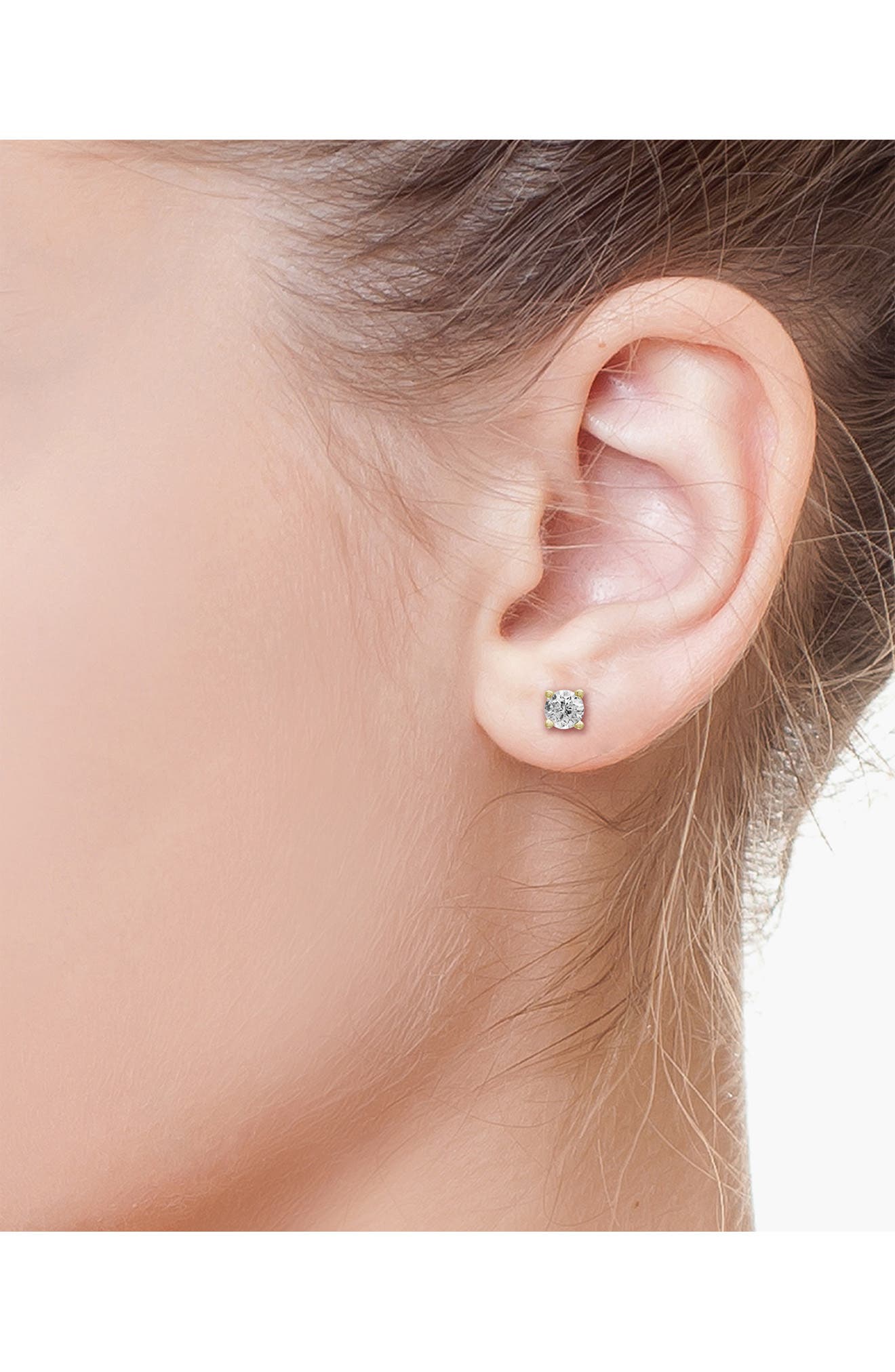 EFFY 14K White Gold Round Diamond Stud Earrings - 0.25 ctw.