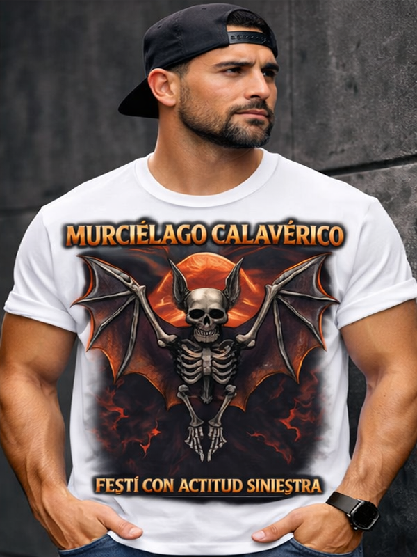 Remera Murciélago Calavérico – Impacto Gótico