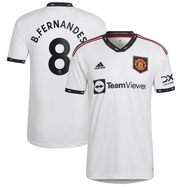 Bruno Fernandes Manchester United adidas 2022/23 Away Replica Player Jersey - White