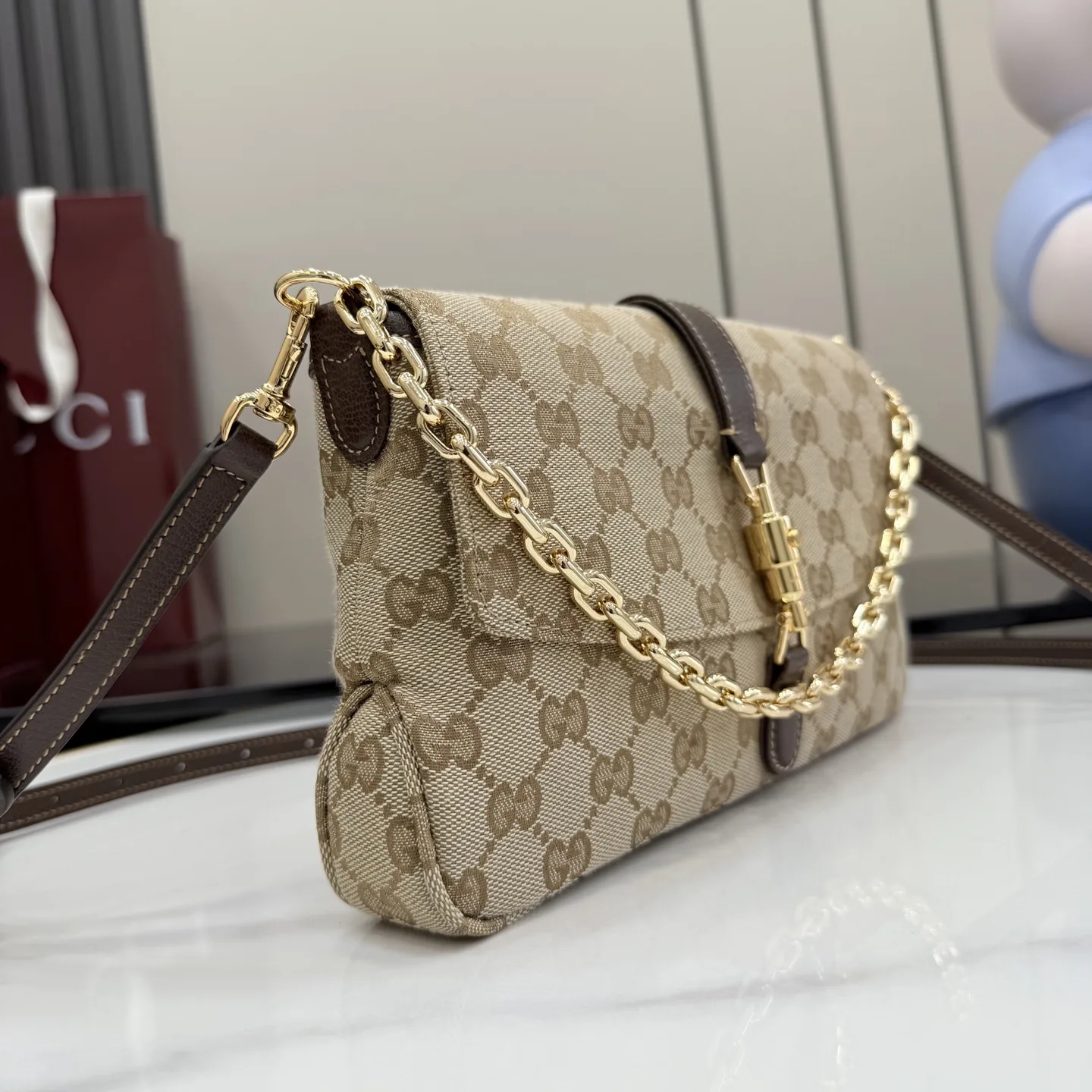Gucci Brown Quilted Leather Evening Bag product photo from LabelPicks