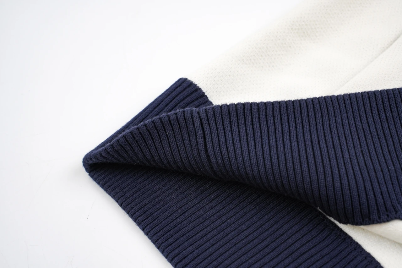 Louis Vuitton Off White Navy Contrast Stand Collar Jacket product photo from LabelPicks