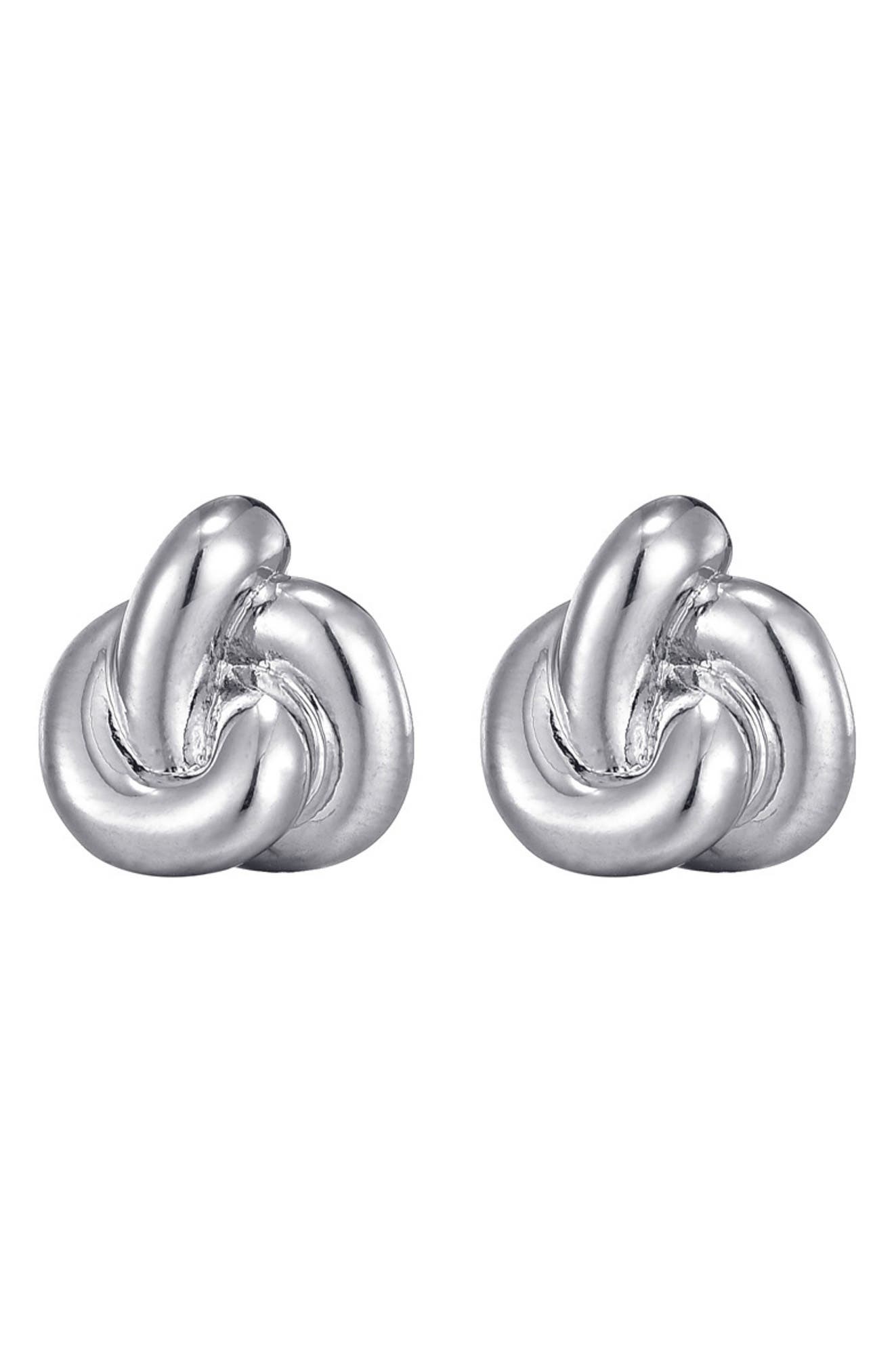 Adornia Chubby Knot Stud Earrings