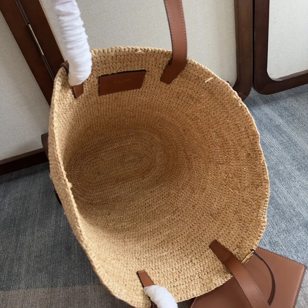 Celine Straw Woven Triomphe Tote Bag product photo from LabelPicks