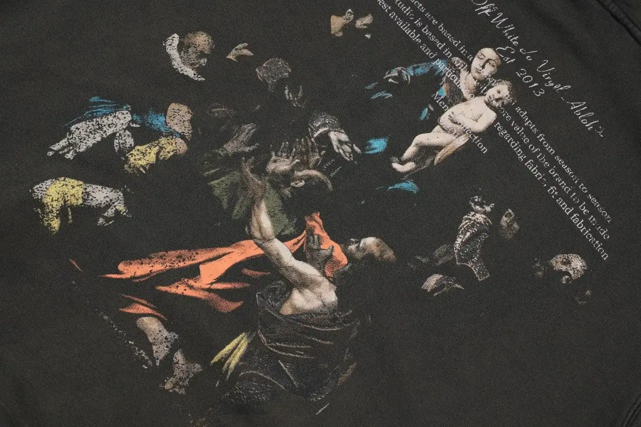 Off-White Black Madonna Painting Back Graphic Hoodie product photo from LabelPicks