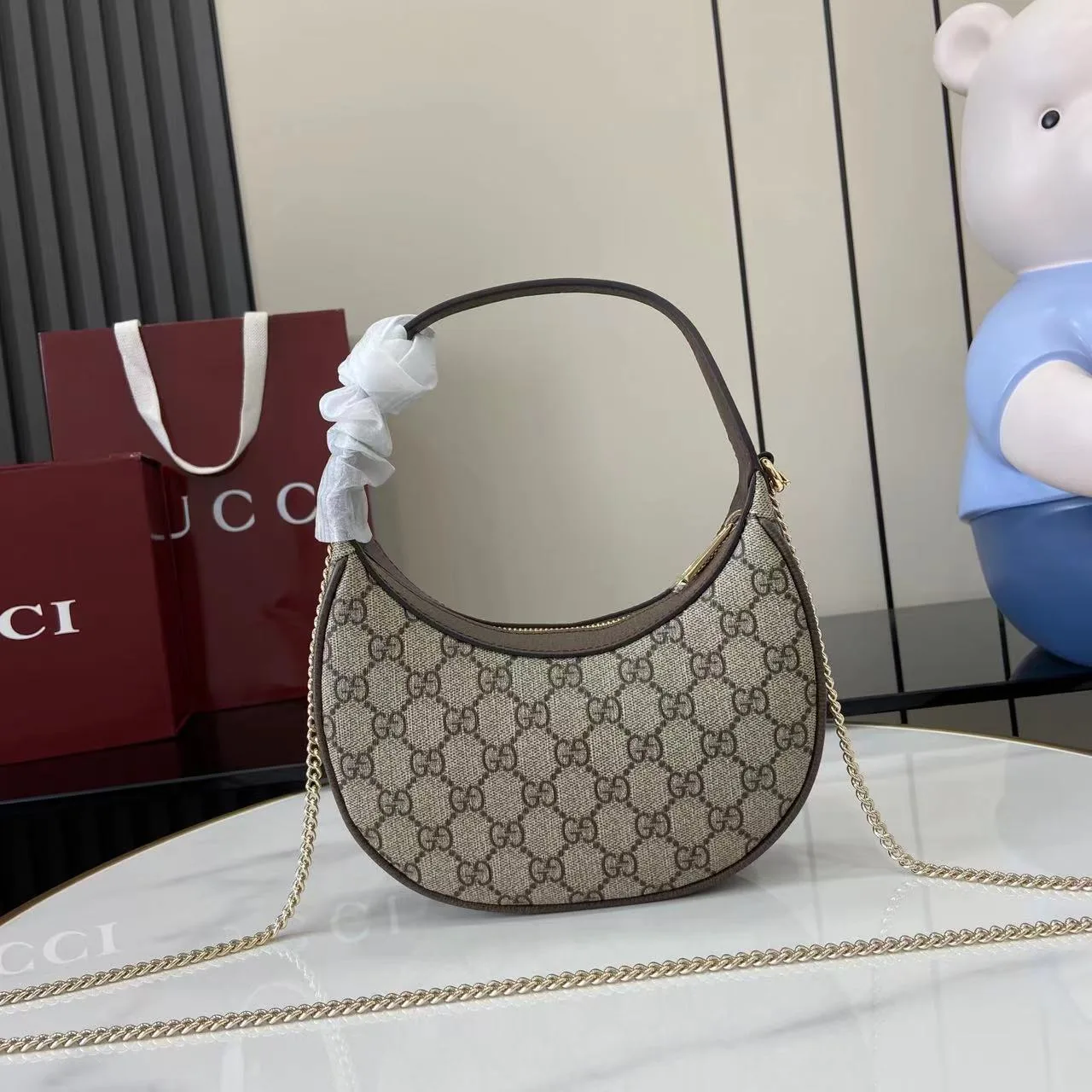 Gucci Brown Ophidia GG Supreme Canvas Shoulder Bag product photo from LabelPicks