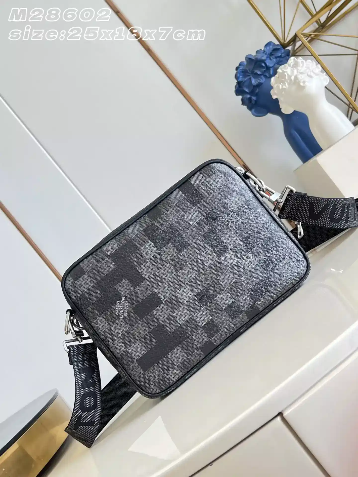 Louis Vuitton Grey Damier Canvas Crossbody Bag product photo from LabelPicks